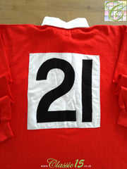 1990 Wales Schools Home Player Issue Rugby Shirt #21