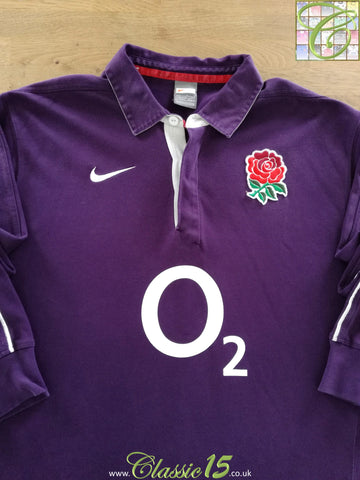 2009/10 England Away Long Sleeve Rugby Shirt