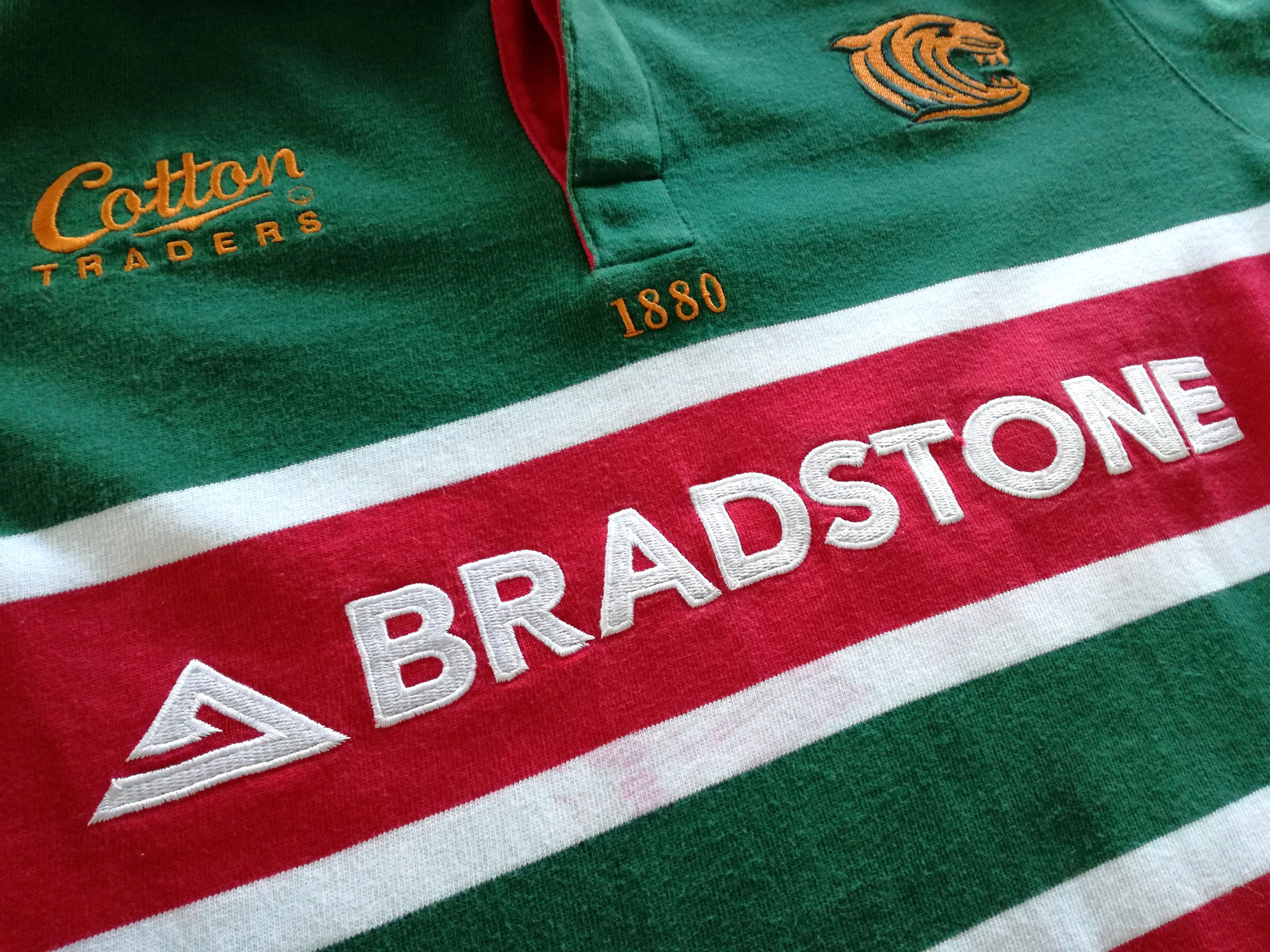 2002/03 Leicester Tigers Home Rugby Shirt. (Youth)