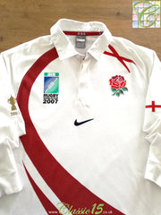 2007 England Home World Cup Long Sleeve Rugby Shirt