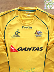 2010 Australia Home Long Sleeve Rugby Shirt