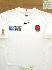 2011 England Home World Cup Pro-Fit Rugby Shirt (M)