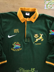 1998 South Africa 'Mark Andrews 50th Test' Home Rugby Shirt