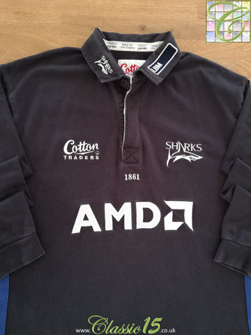 2002/03 Sale Sharks Home Long Sleeve Rugby Shirt