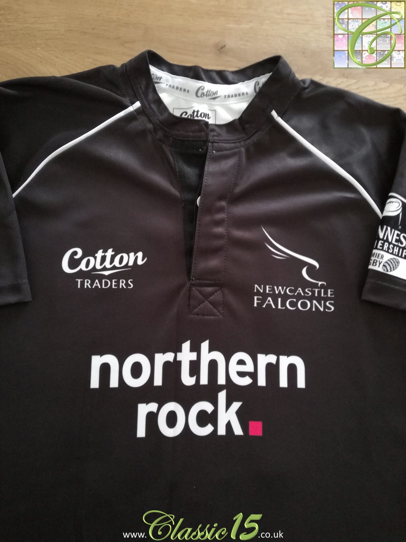 2008/09 Newcastle Falcons Home Premiership Player Issue Rugby Shirt
