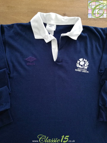 1990/91 Scotland Home Long Sleeve Rugby Shirt