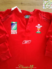 2007 Wales Home World Cup Long Sleeve Rugby Shirt