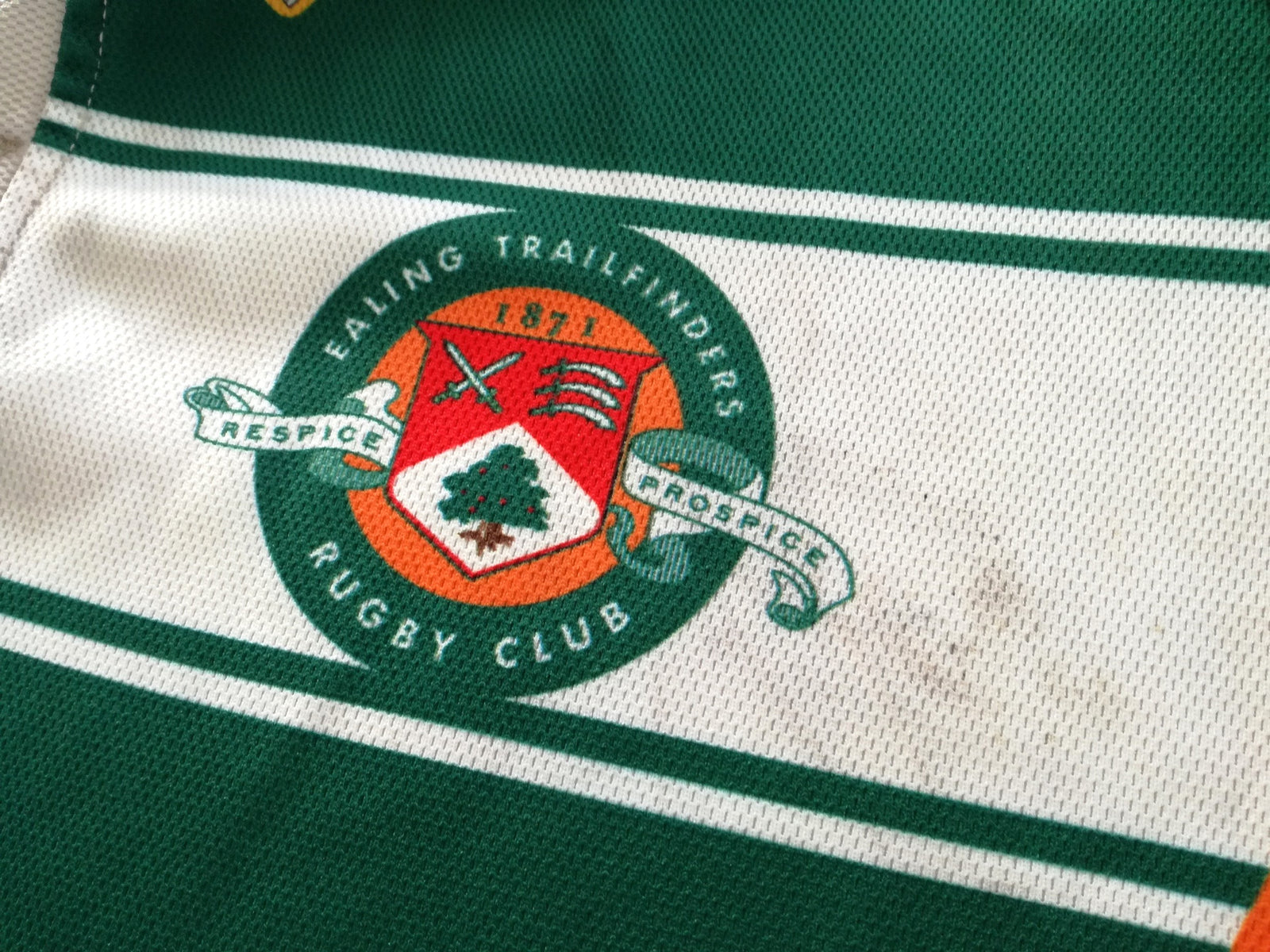 2000 Ealing Trailfinders Home Match Worn Rugby Shirt #20 (L)