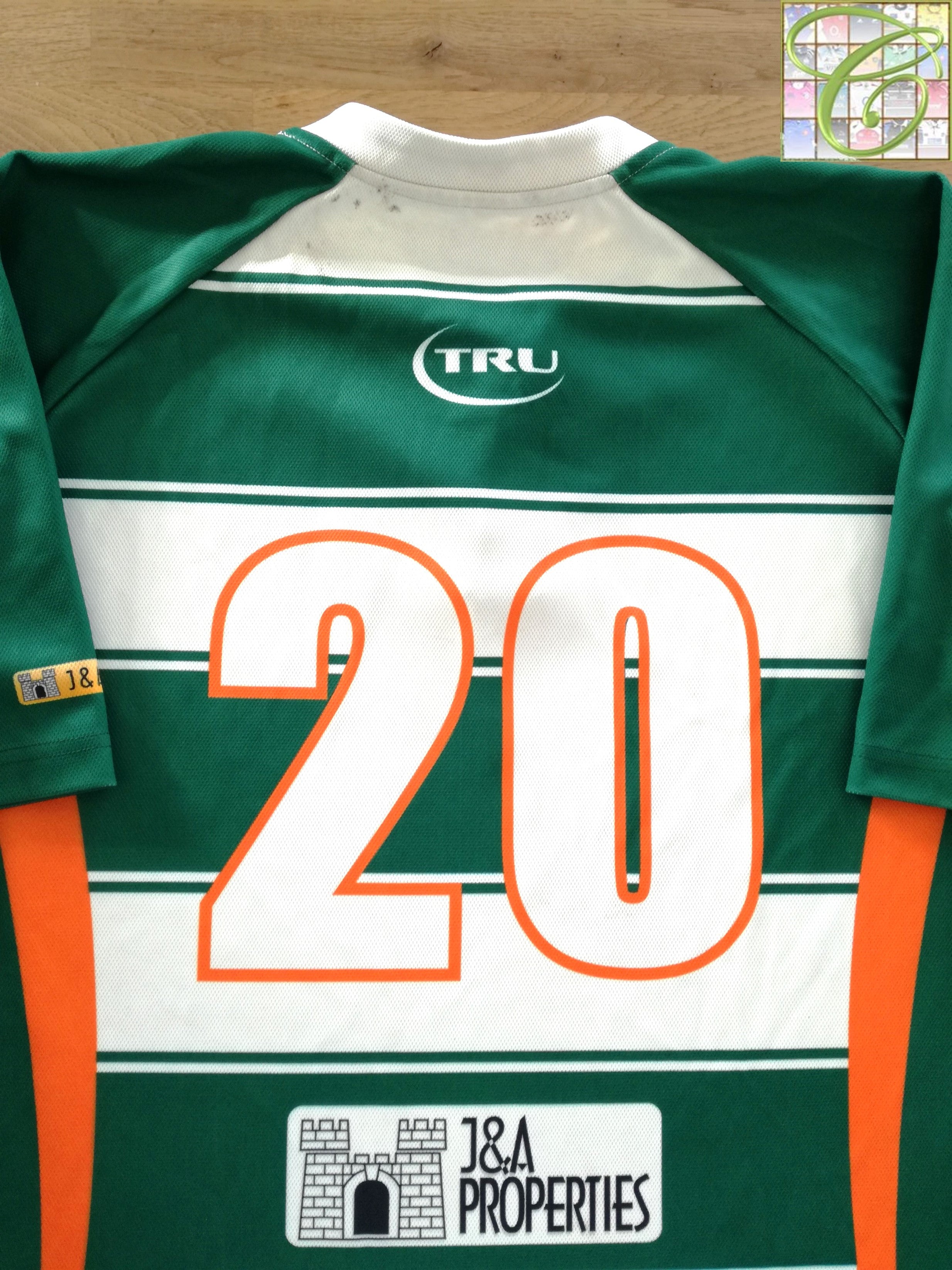 2000 Ealing Trailfinders Home Match Worn Rugby Shirt #20