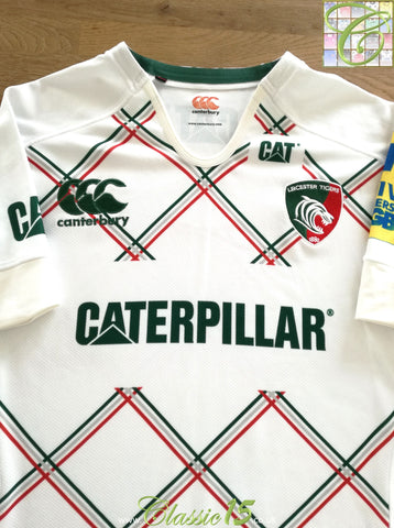 2013/14 Leicester Tigers Away Premiership Player Issue Rugby Shirt