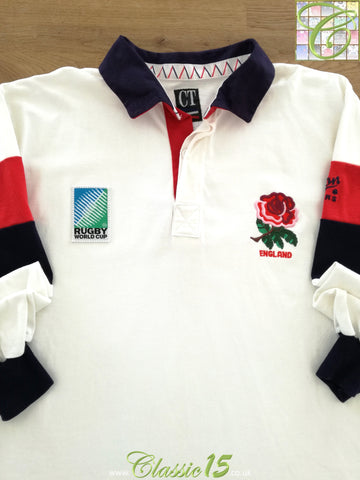 1995 England Home World Cup Rugby Shirt