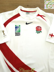 2007 England Home World Cup Pro-Fit Rugby Shirt