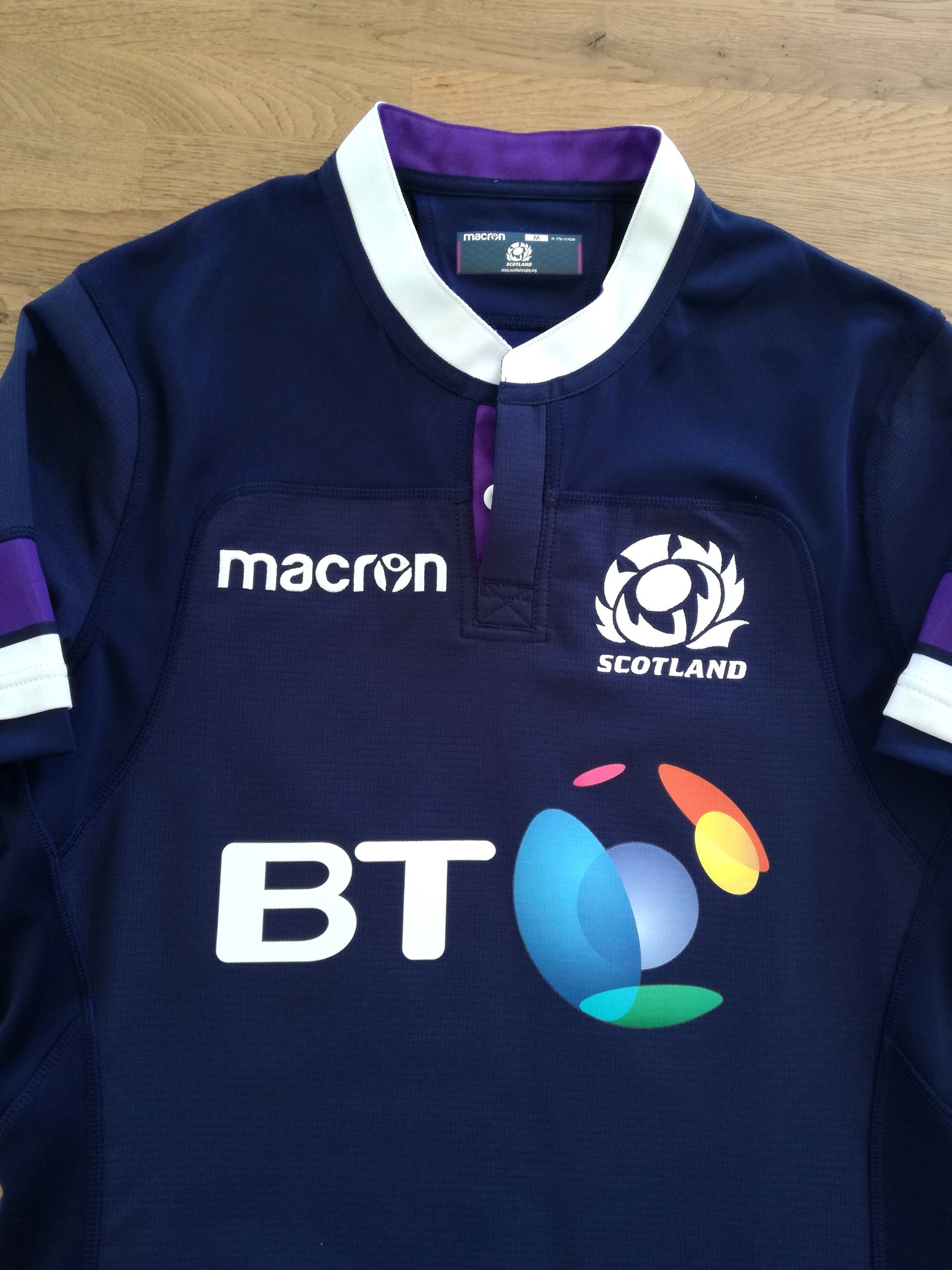 2017/18 Scotland Home Player Issue Rugby Shirt