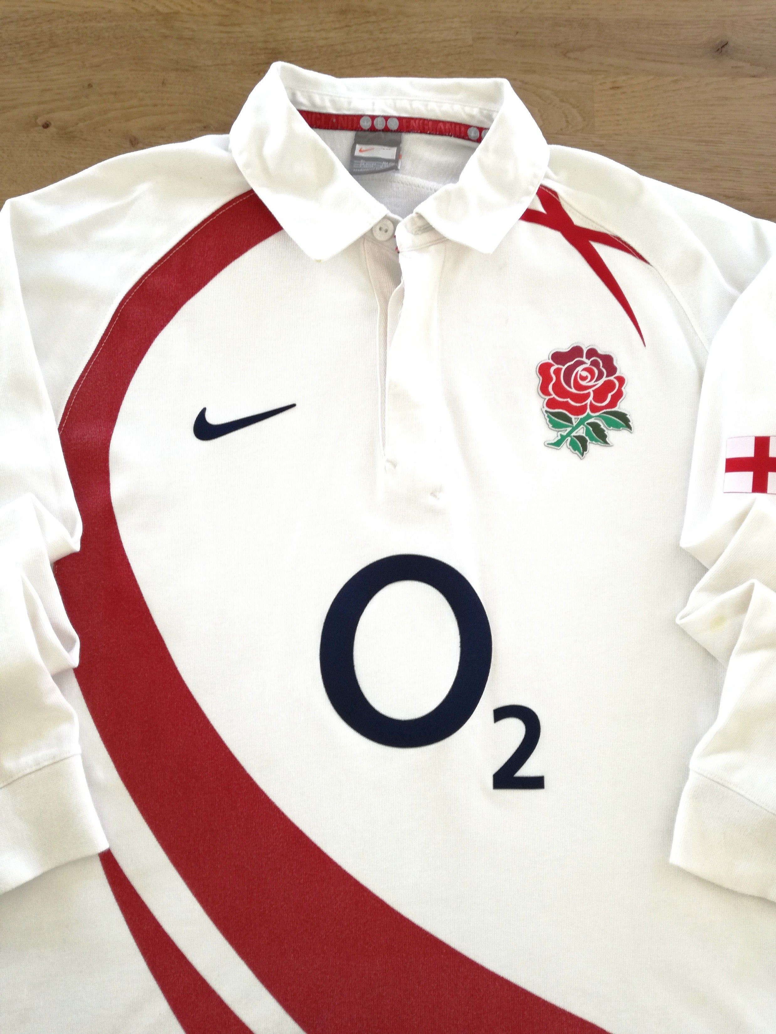 2007/08 England Home Long Sleeve Rugby Shirt