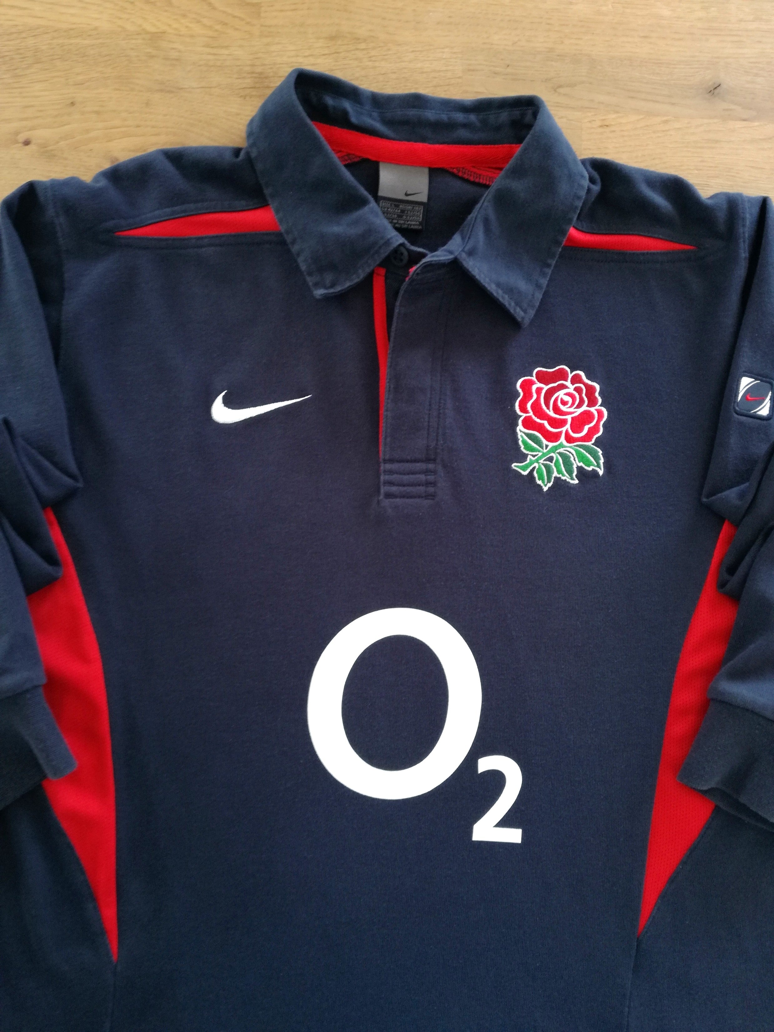 2003/04 England Away Long Sleeve Rugby Shirt