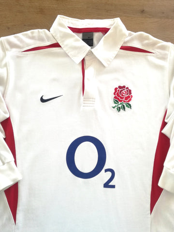 2003/04 England Home Long Sleeve Rugby Shirt
