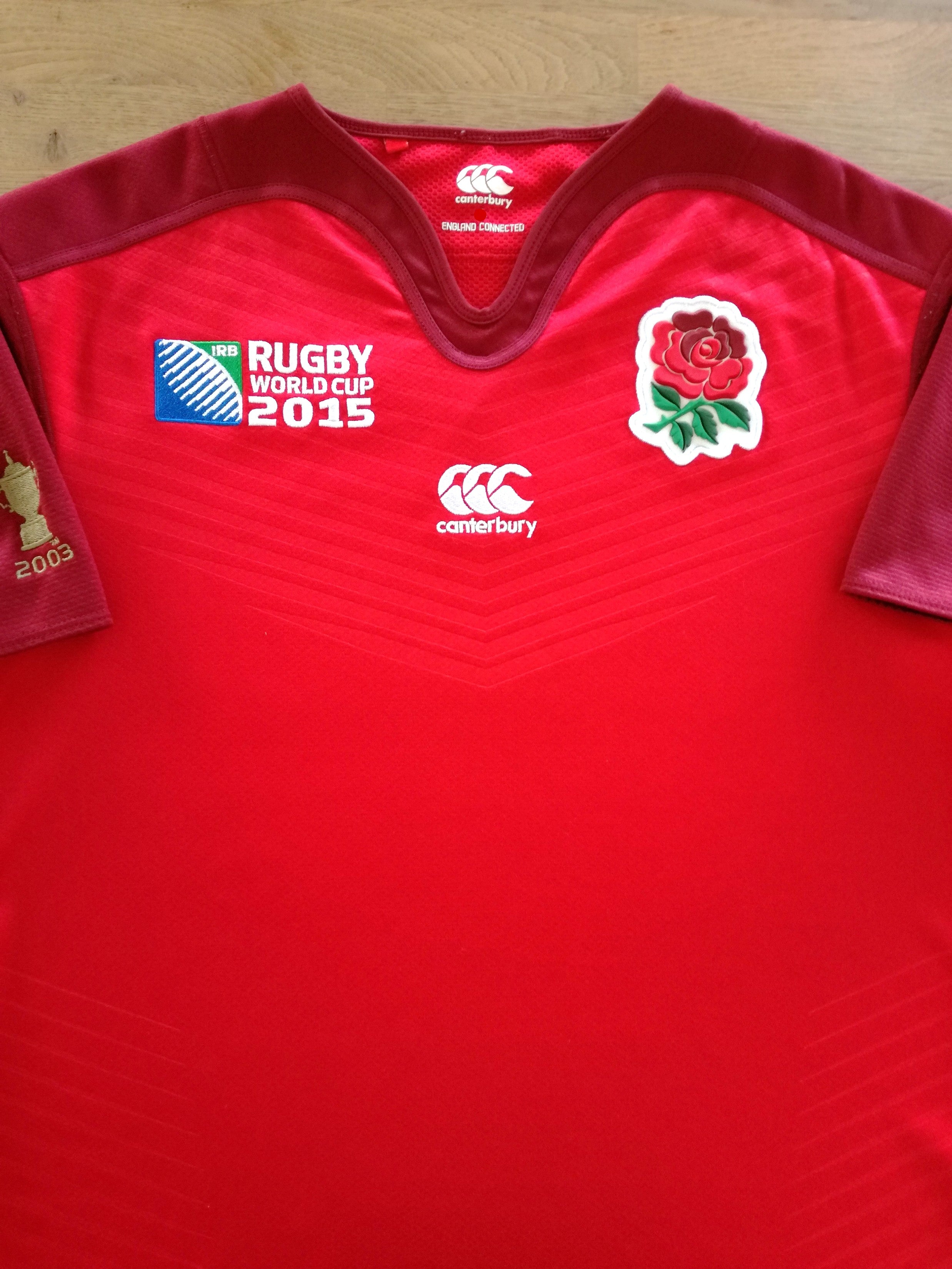 2015 England Away World Cup Pro-Fit Rugby Shirt