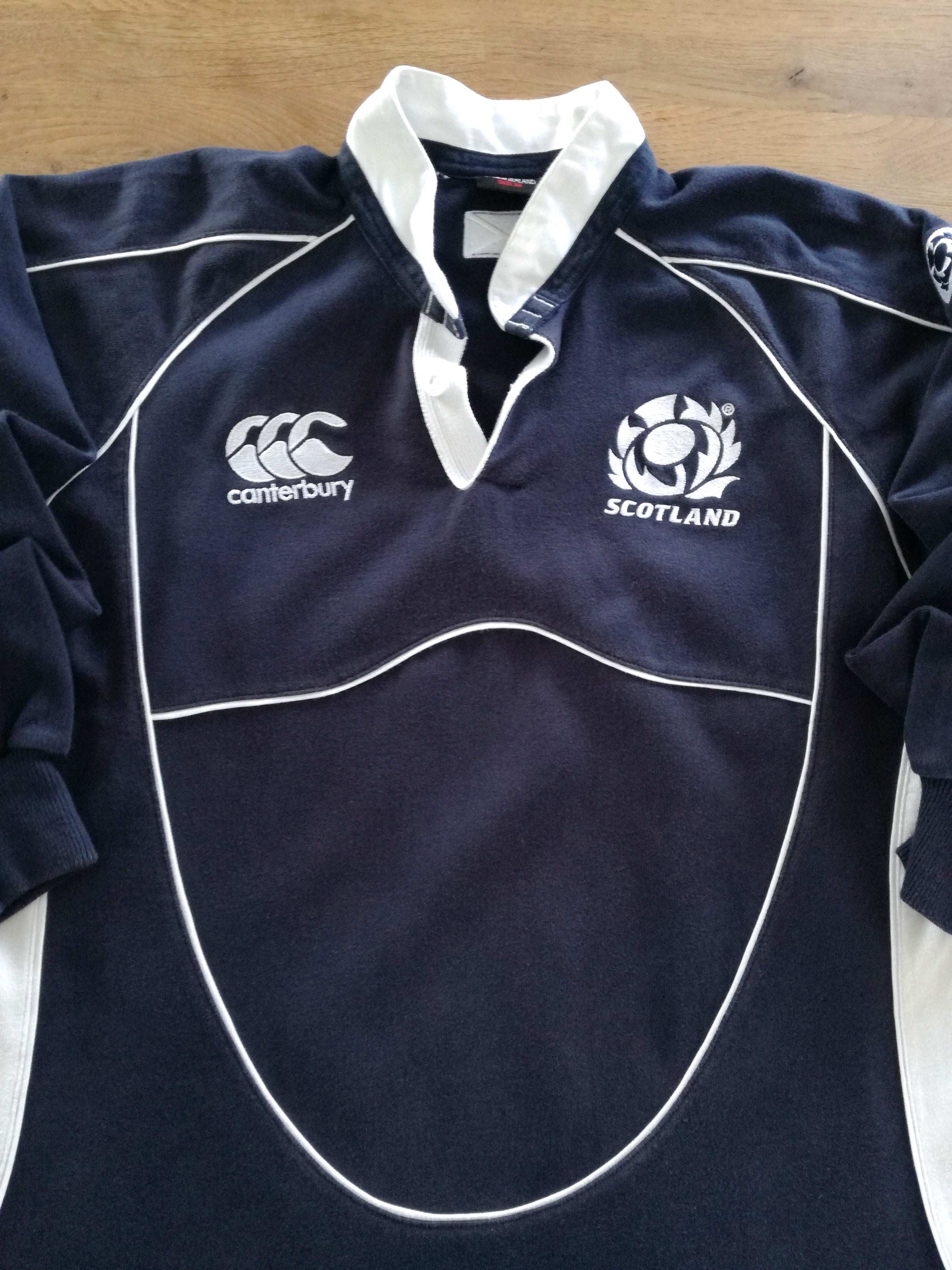 2007/08 Scotland Home Long Sleeve Rugby Shirt