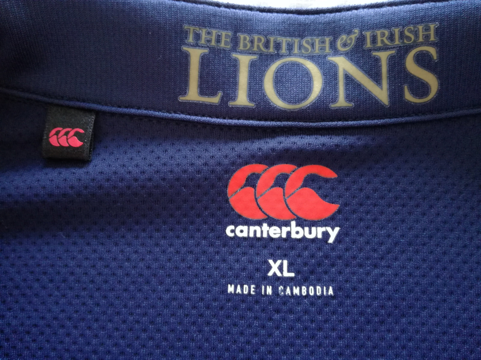 2017 British & Irish Lions Vapodri+ Rugby Training Shirt - Navy (XL)