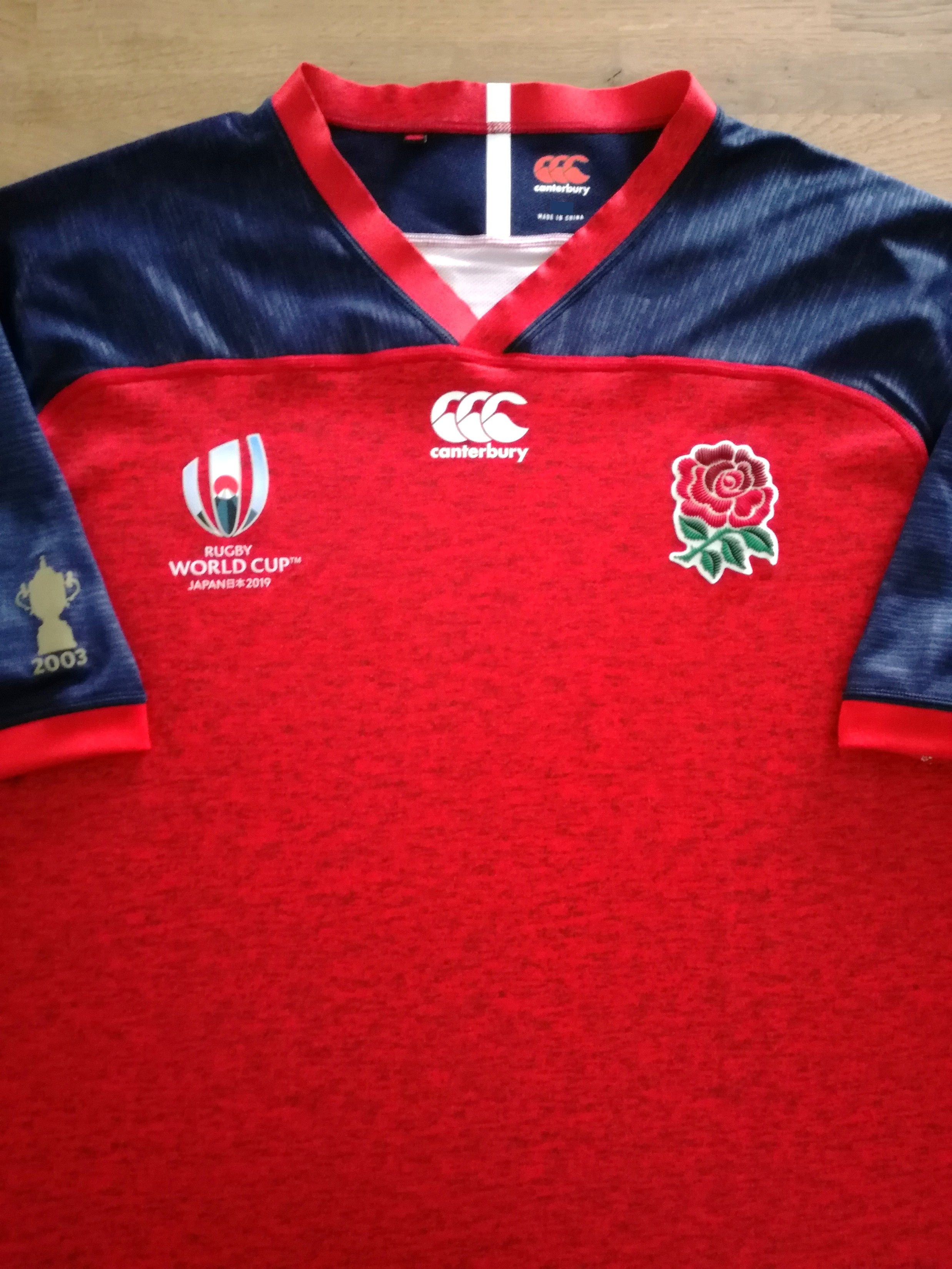 2019 England Away Vapodri World Cup Rugby Shirt