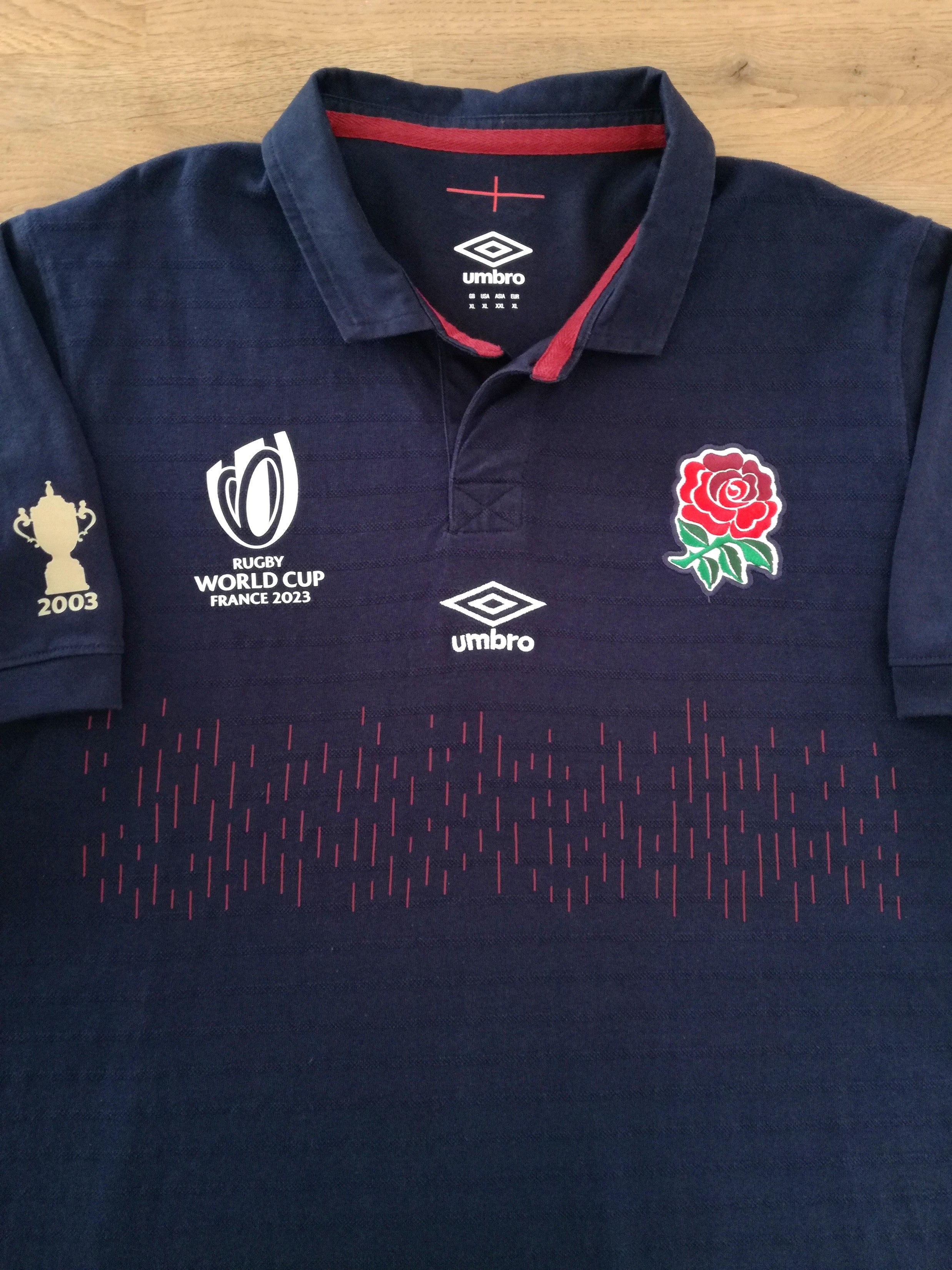 2023 England Away World Cup 'Traditional' Rugby Shirt