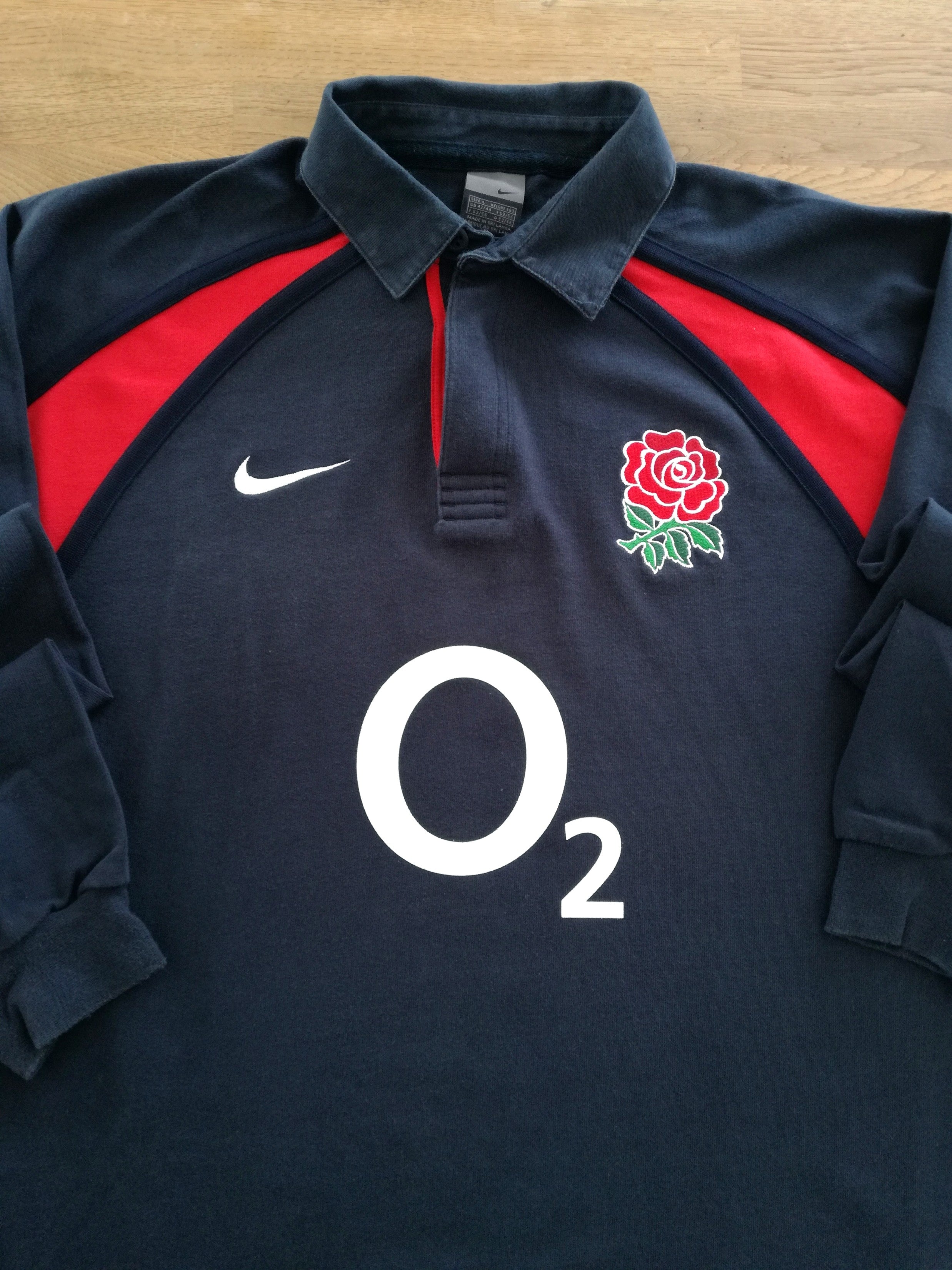 2002/03 England Away Long Sleeve Rugby Shirt