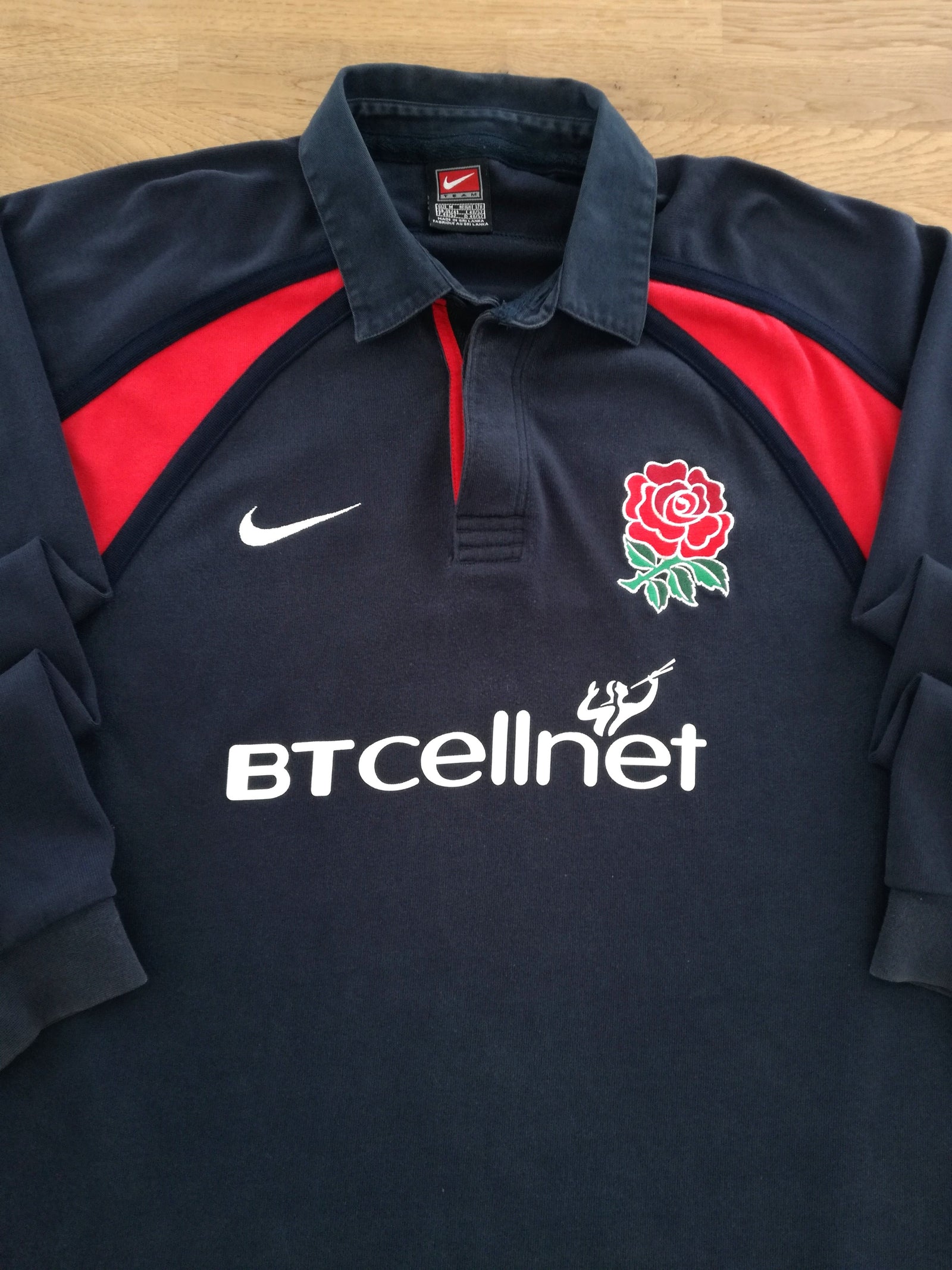 2001/02 England Away Long Sleeve Rugby Shirt