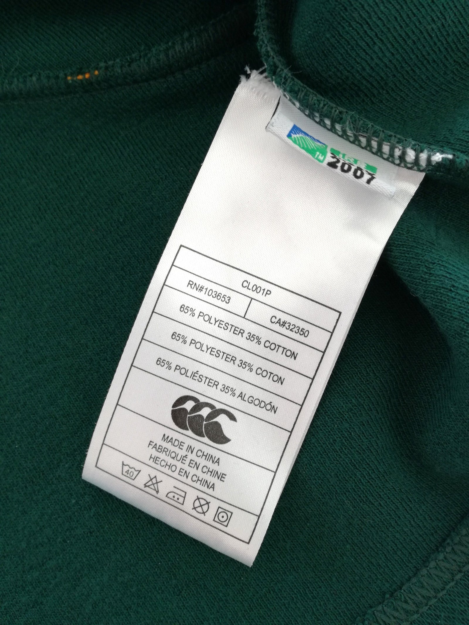 2007 South Africa Home World Cup Rugby Shirt (XL)
