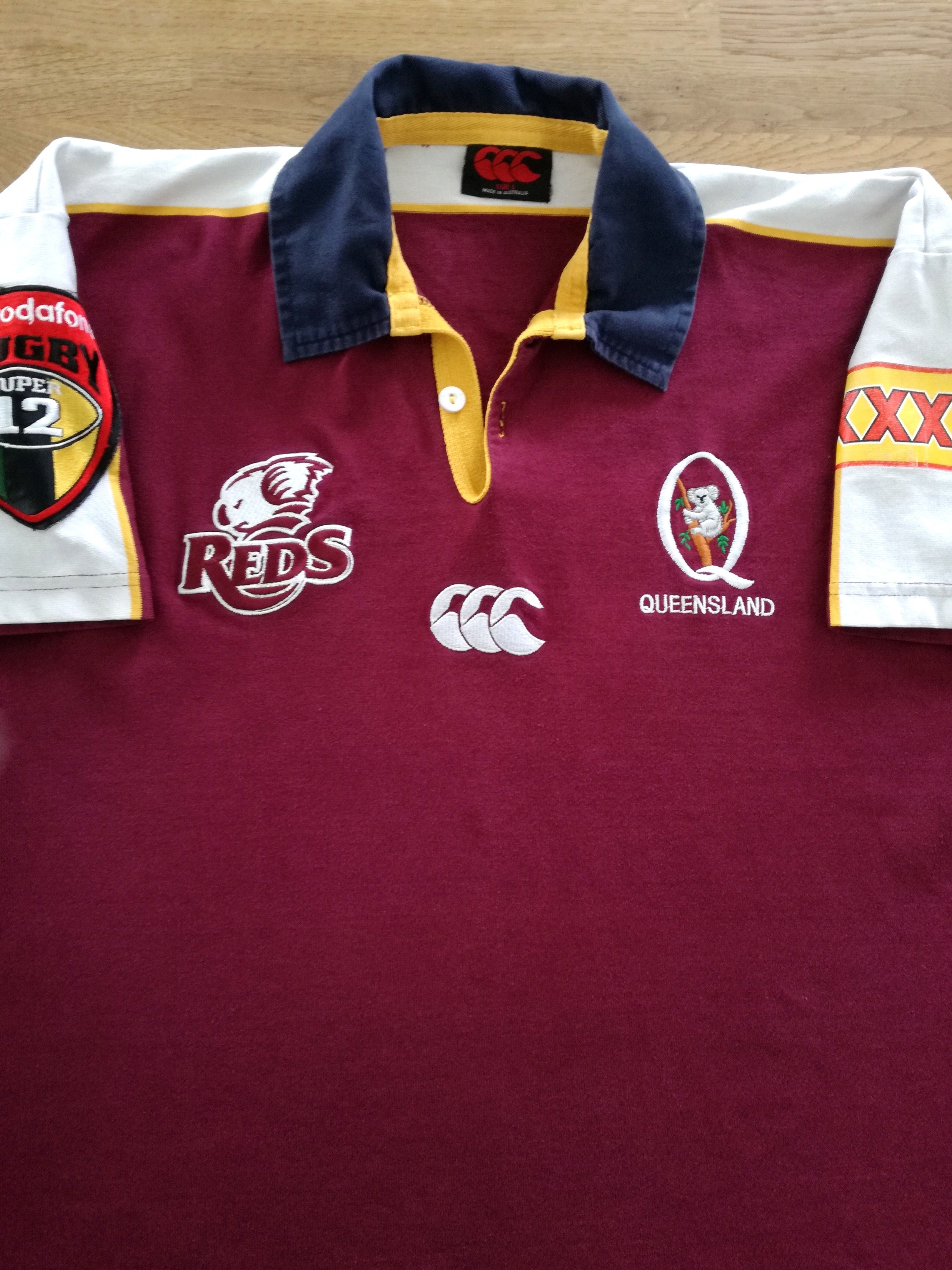 2003 Queensland Reds Home Super12 Rugby Shirt