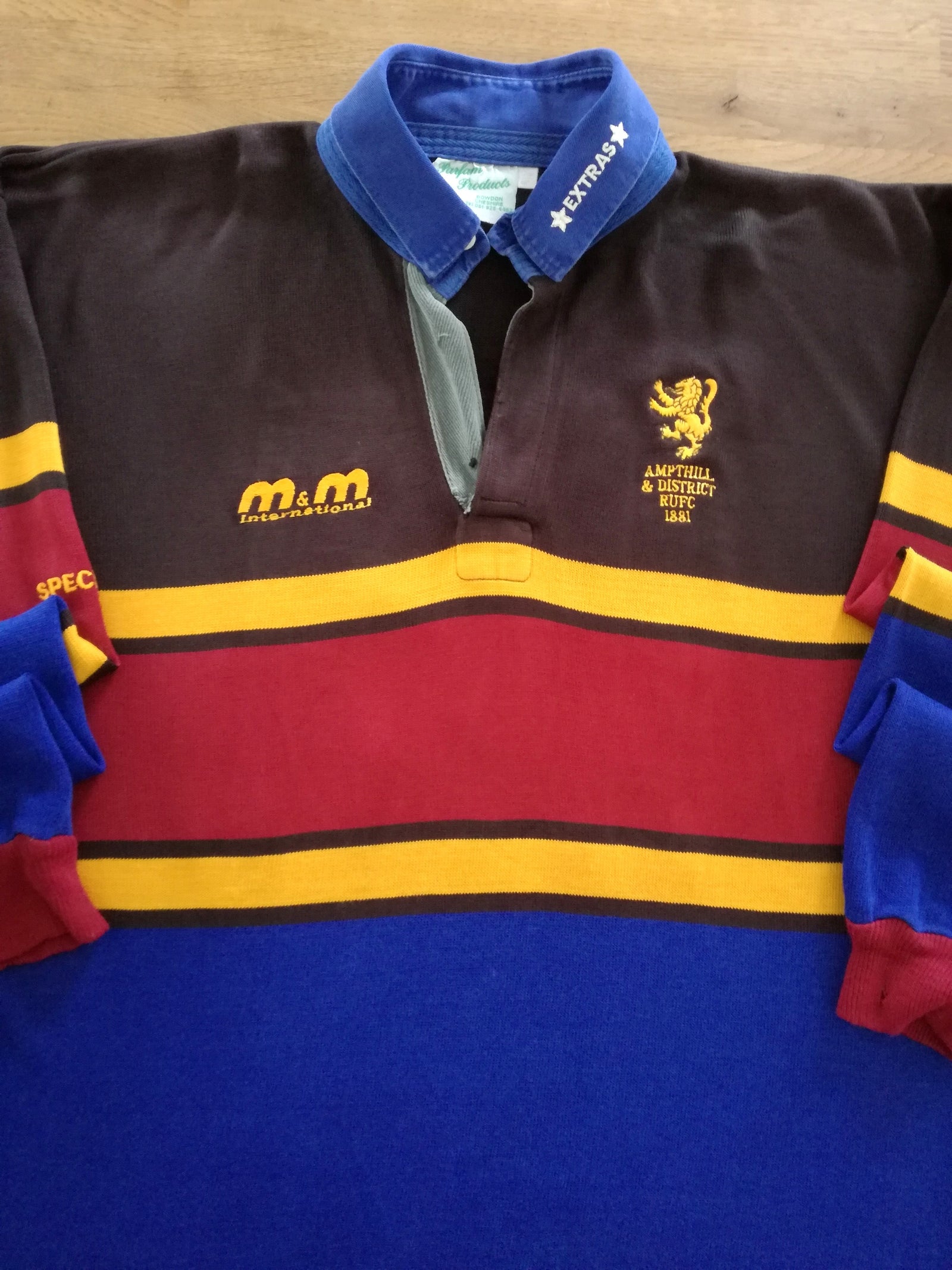 1999/00 Ampthill & District Home Match Worn Rugby Shirt #10 (XL)