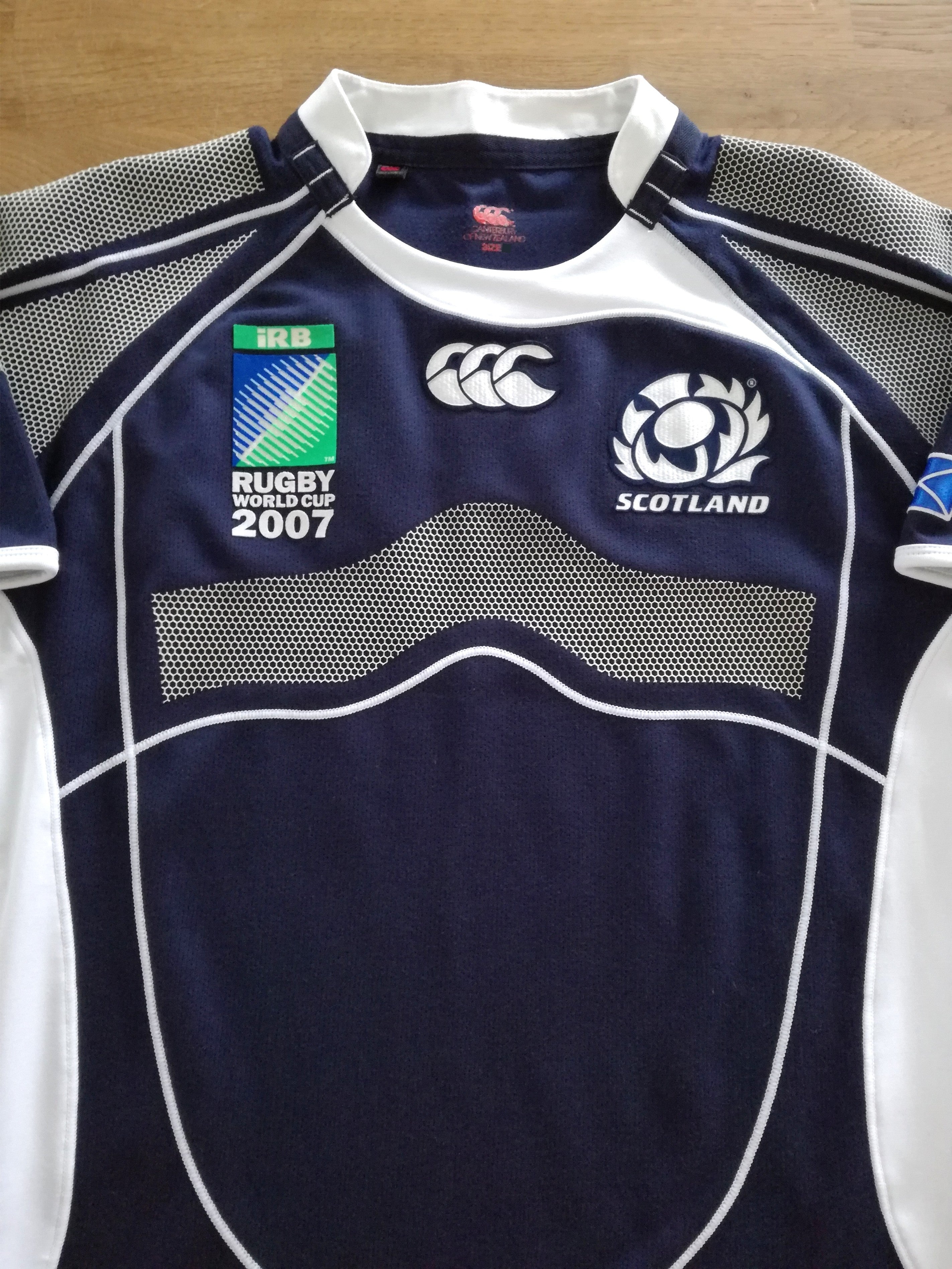 2007 Scotland Home World Cup Player Issue Rugby Shirt