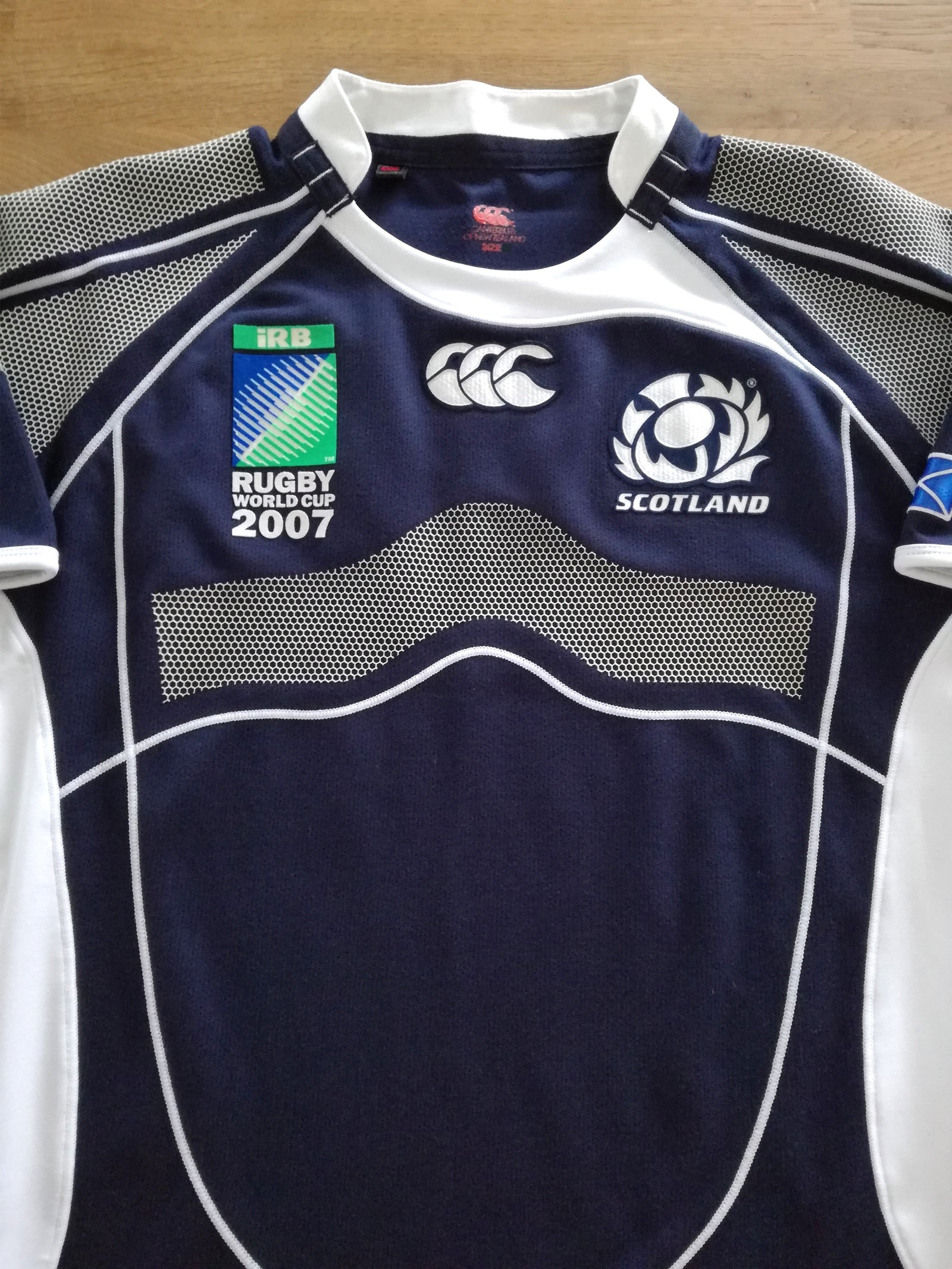2007 Scotland Home World Cup Player Issue Rugby Shirt