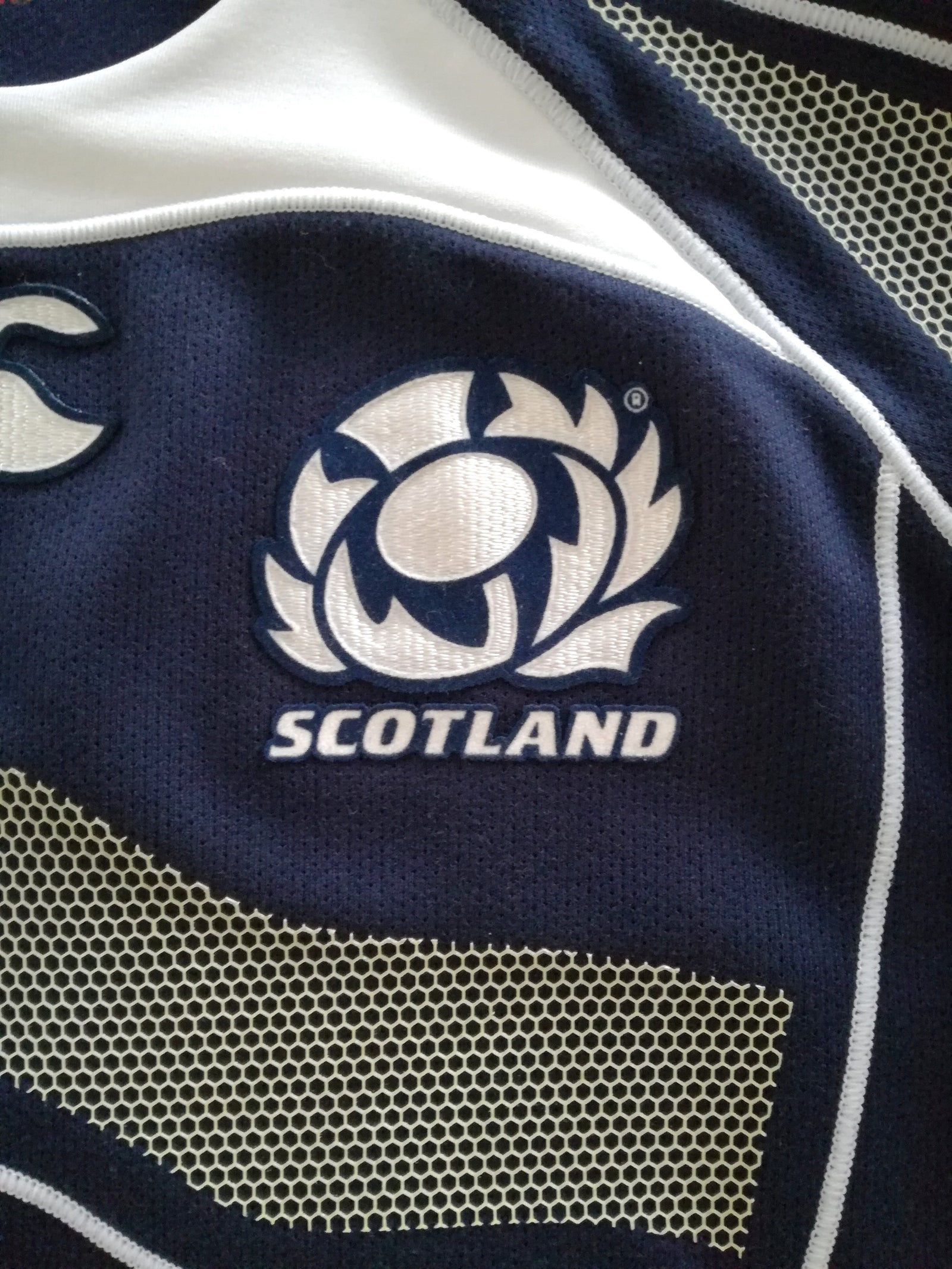 2007 Scotland Home World Cup Player Issue Rugby Shirt (L)