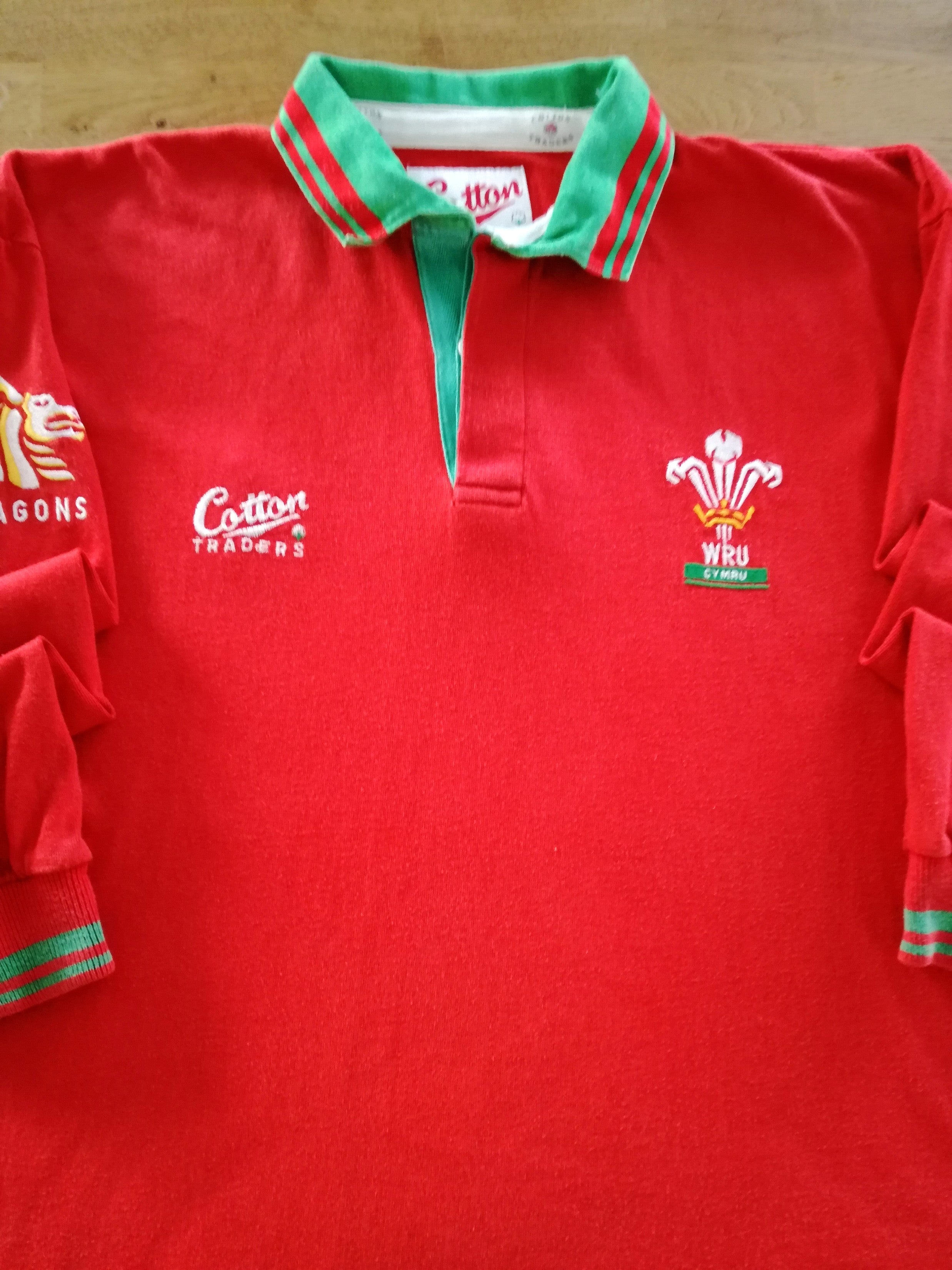 1991/92 Wales Home Long Sleeve Rugby Shirt