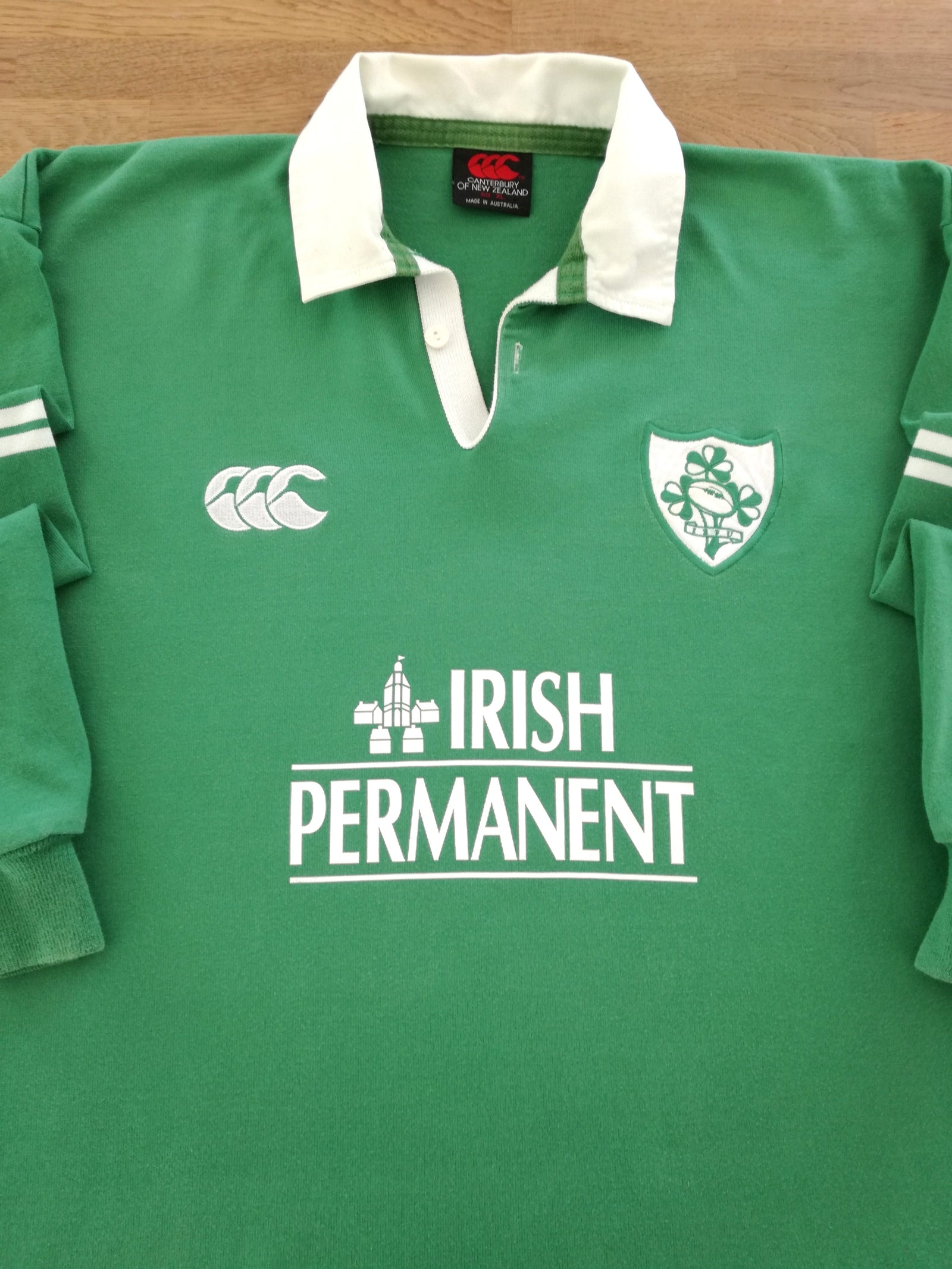 2000/01 Ireland Home Long Sleeve Rugby Shirt