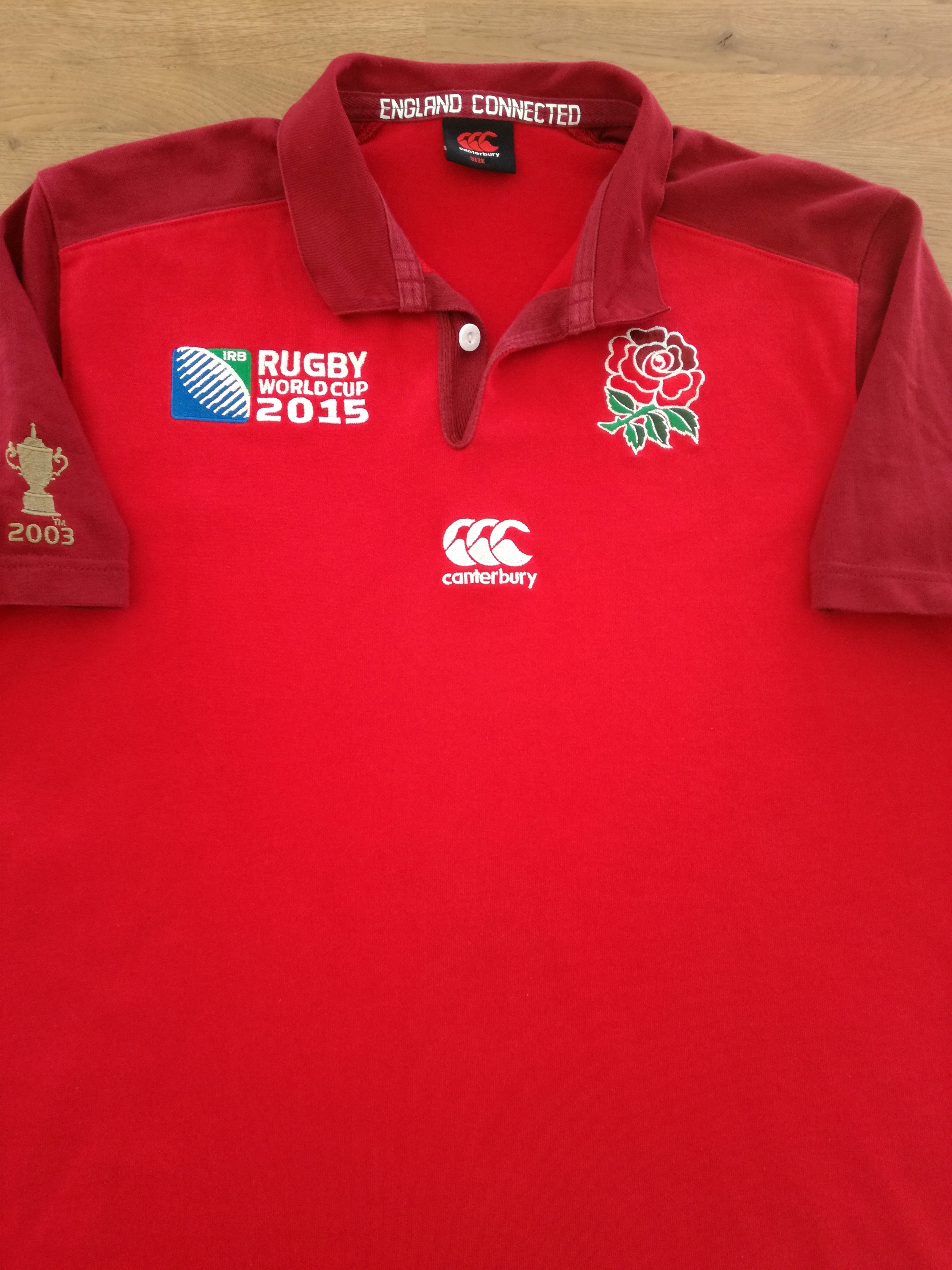 2015 England Away World Cup Short Sleeve Rugby Shirt