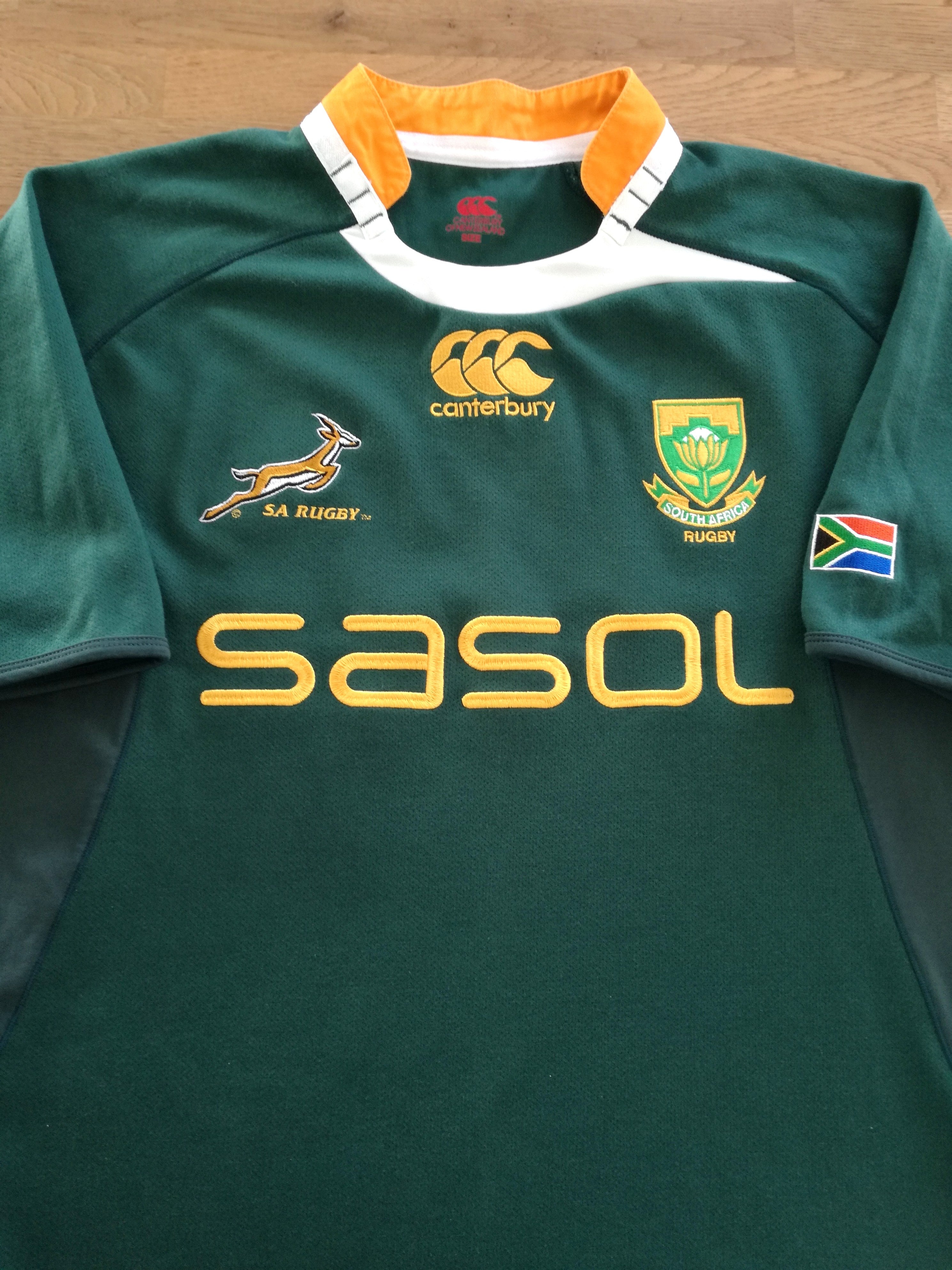 2009 South Africa Home Pro-Fit Rugby Shirt