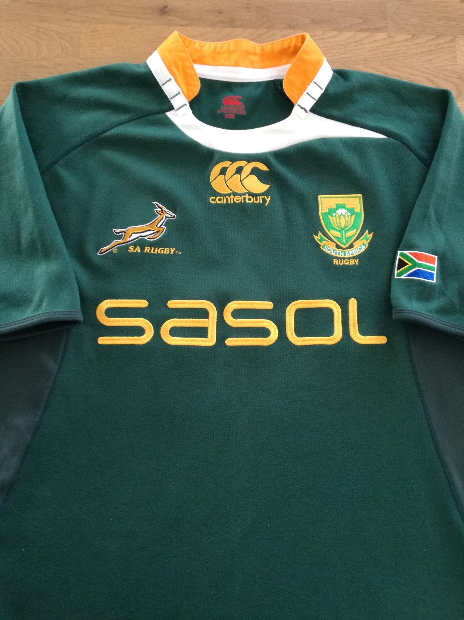 2009 South Africa Home Pro-Fit Rugby Shirt
