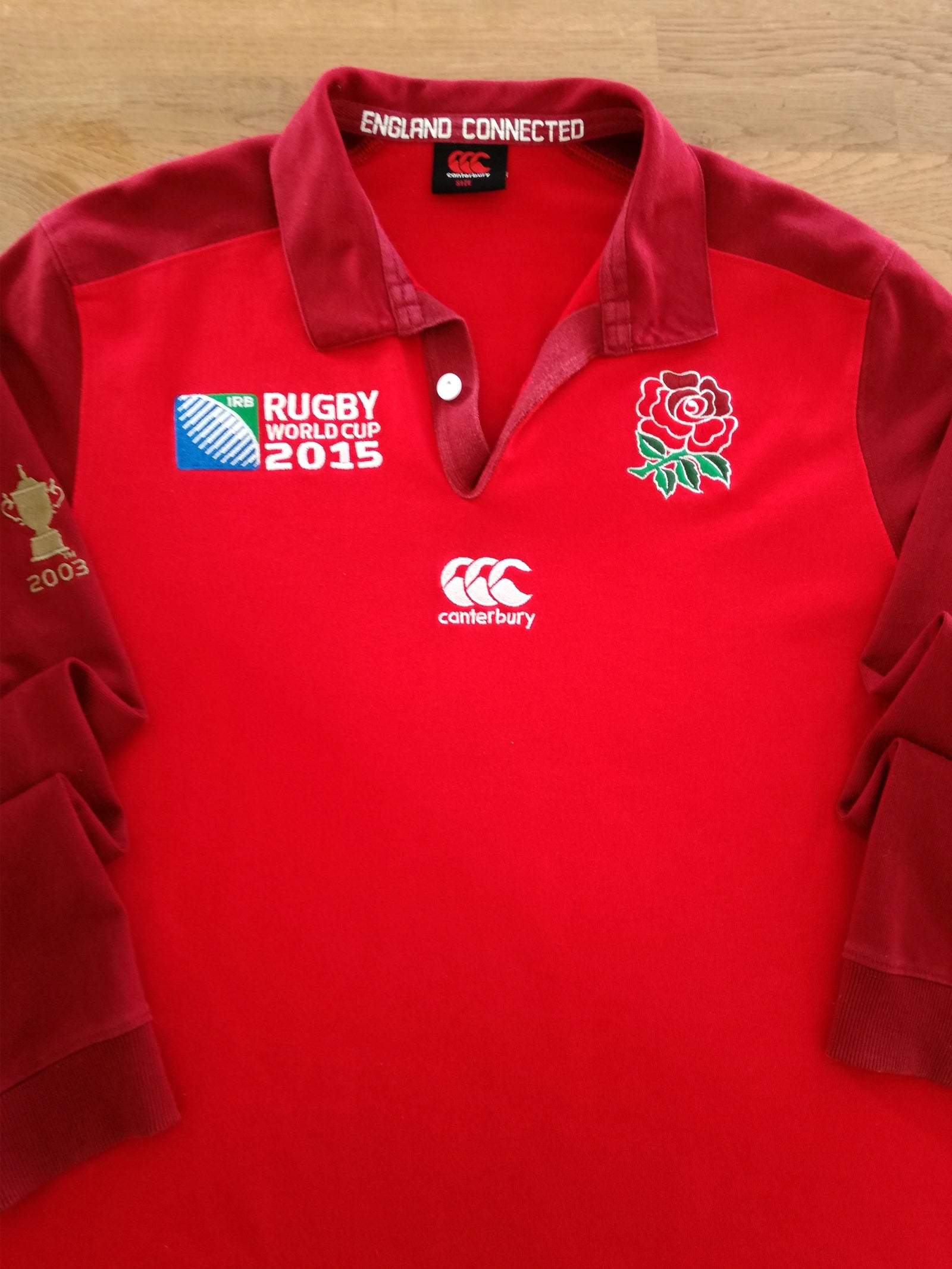 2015 England Away World Cup Long Sleeve Rugby Shirt