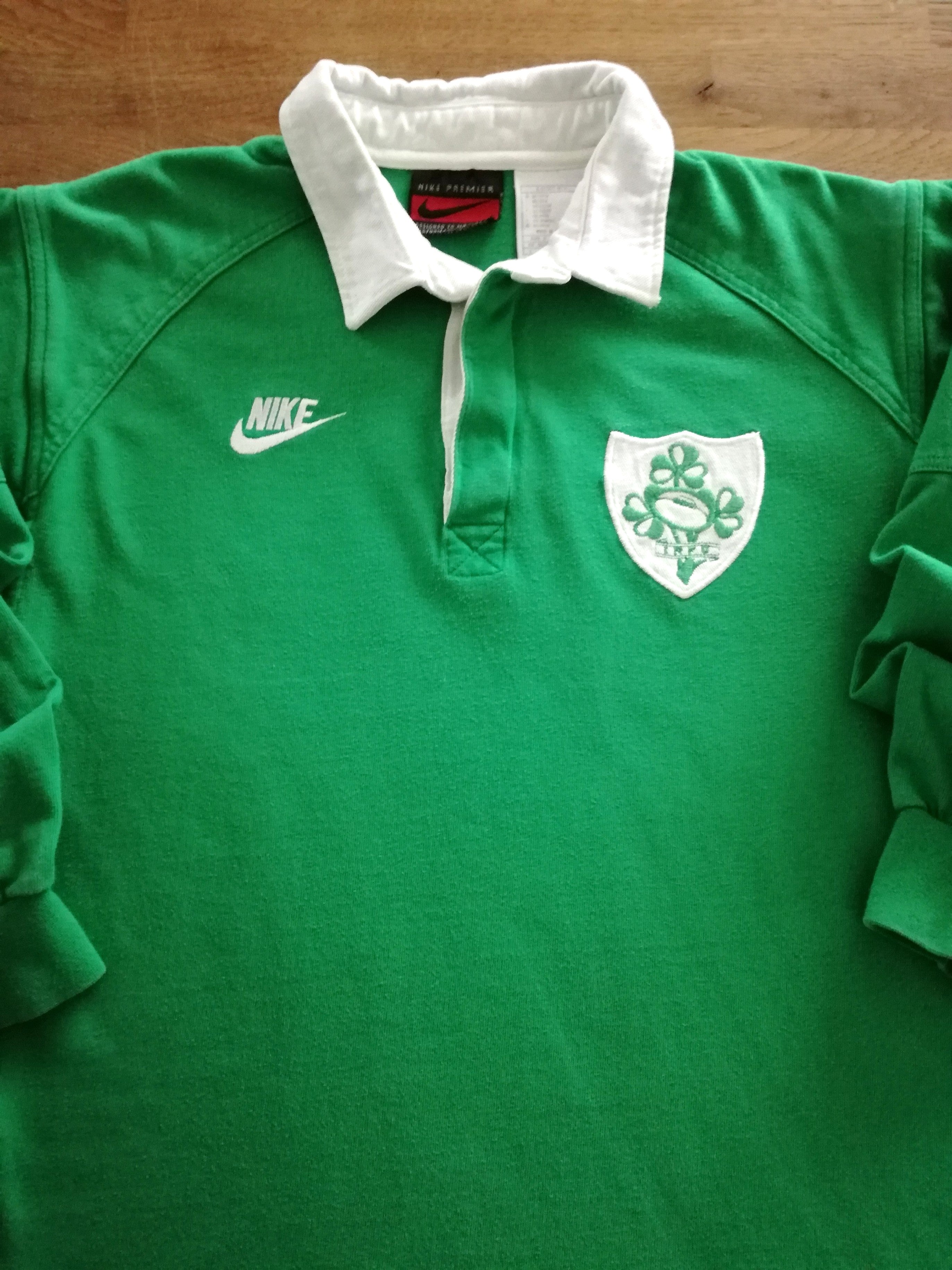 1994/95 Ireland Home Long Sleeve Rugby Shirt