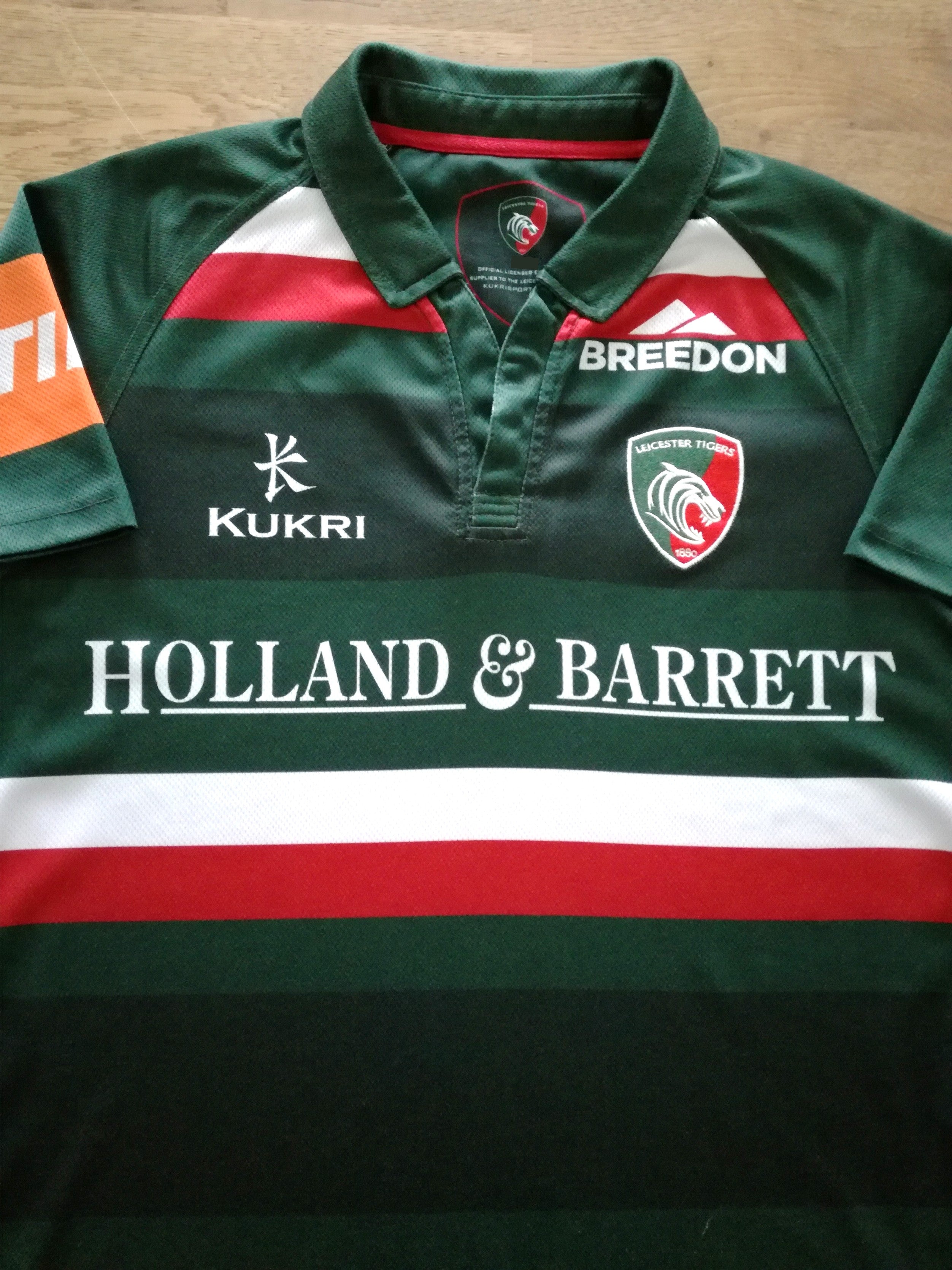 2017/18 Leicester Tigers Home Pro-Fit Rugby Shirt
