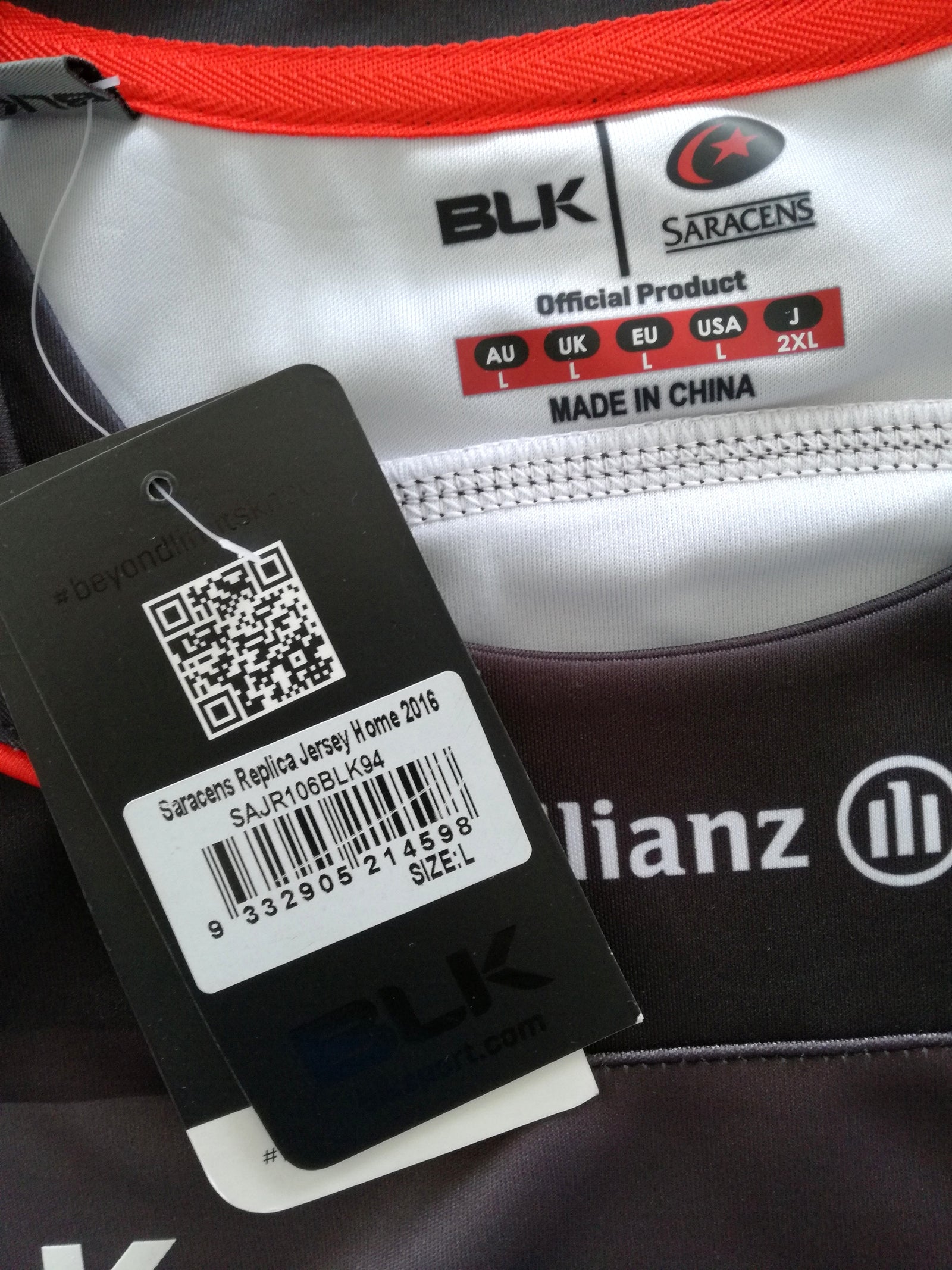 2016/17 Saracens Home Rugby Shirt (L) *BNWT*