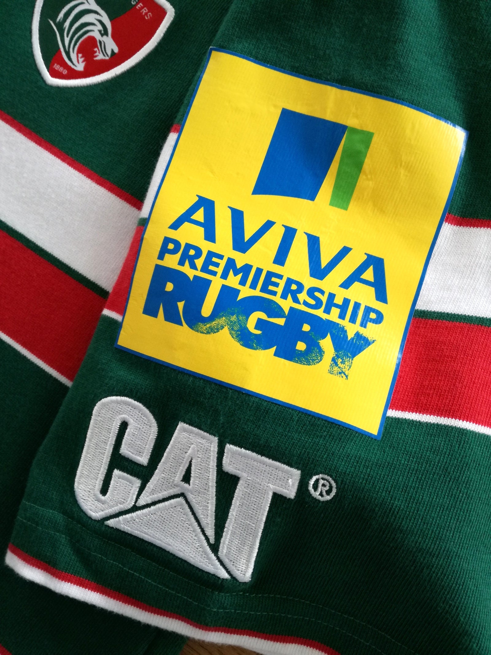 2011/12 Leicester Tigers Home Premiership Rugby Shirt (M)