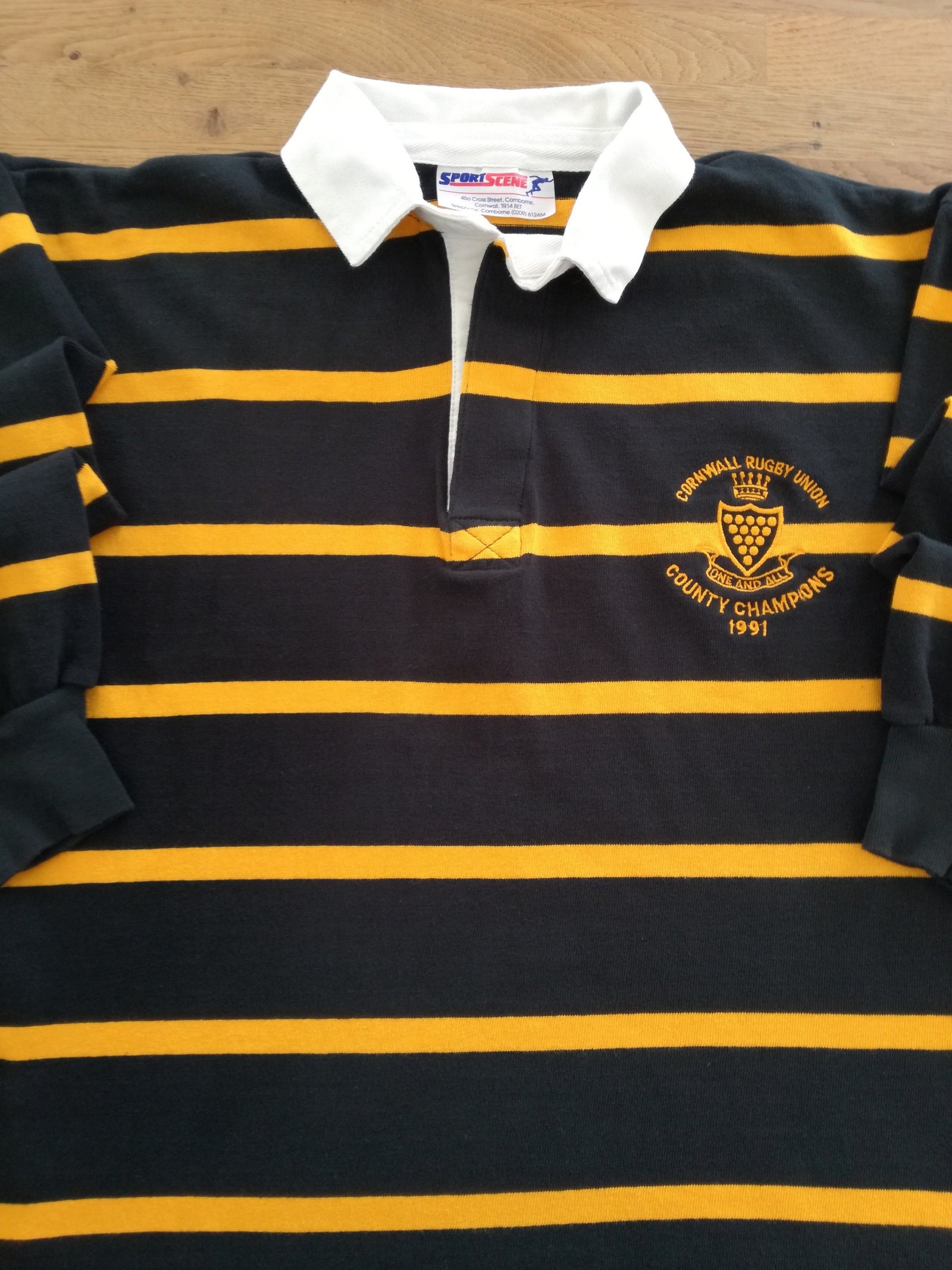 1991 Cornwall RFU Home 'County Champions' Rugby Shirt
