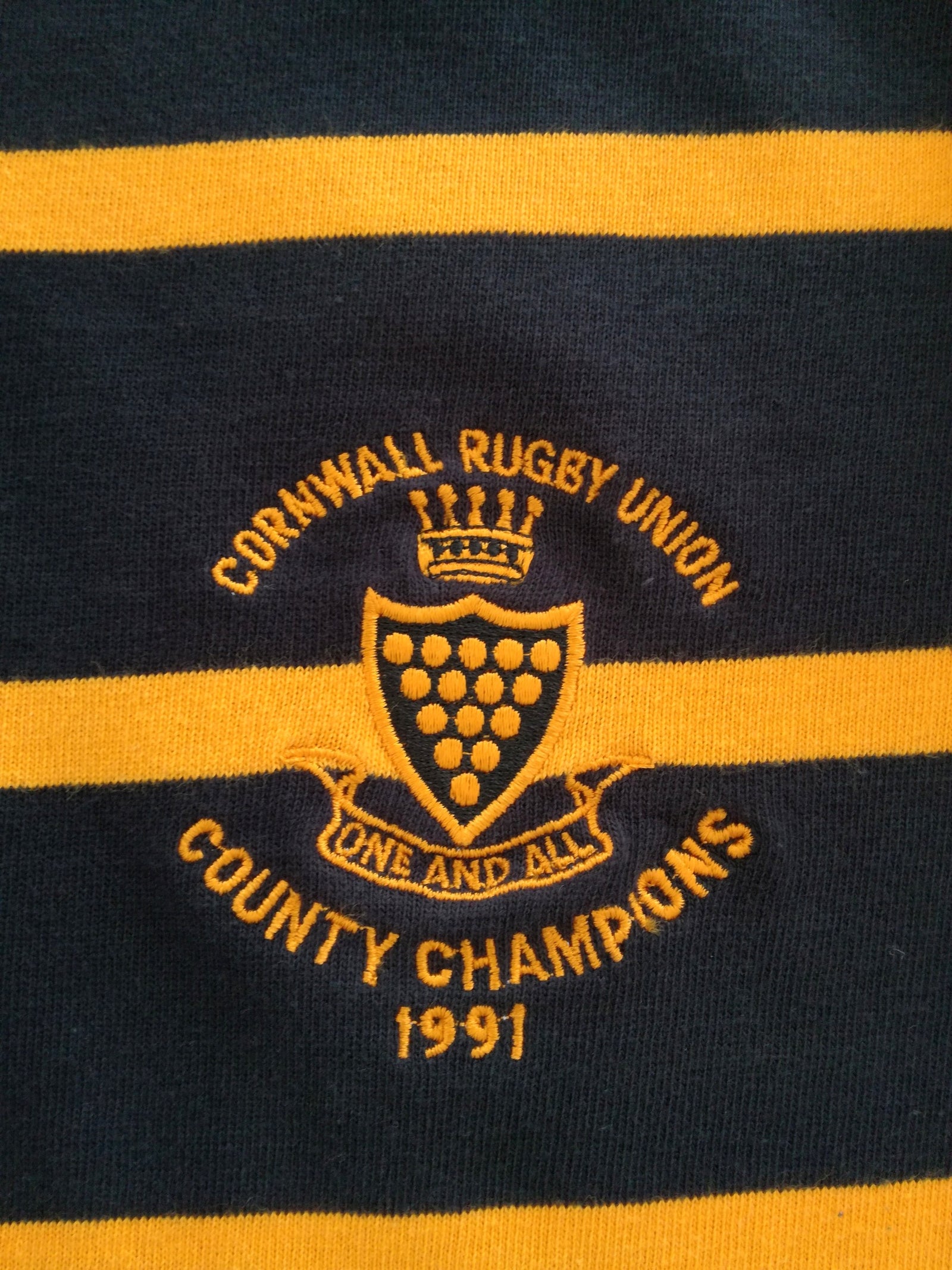 1991 Cornwall RFU Home 'County Champions' Rugby Shirt (M)