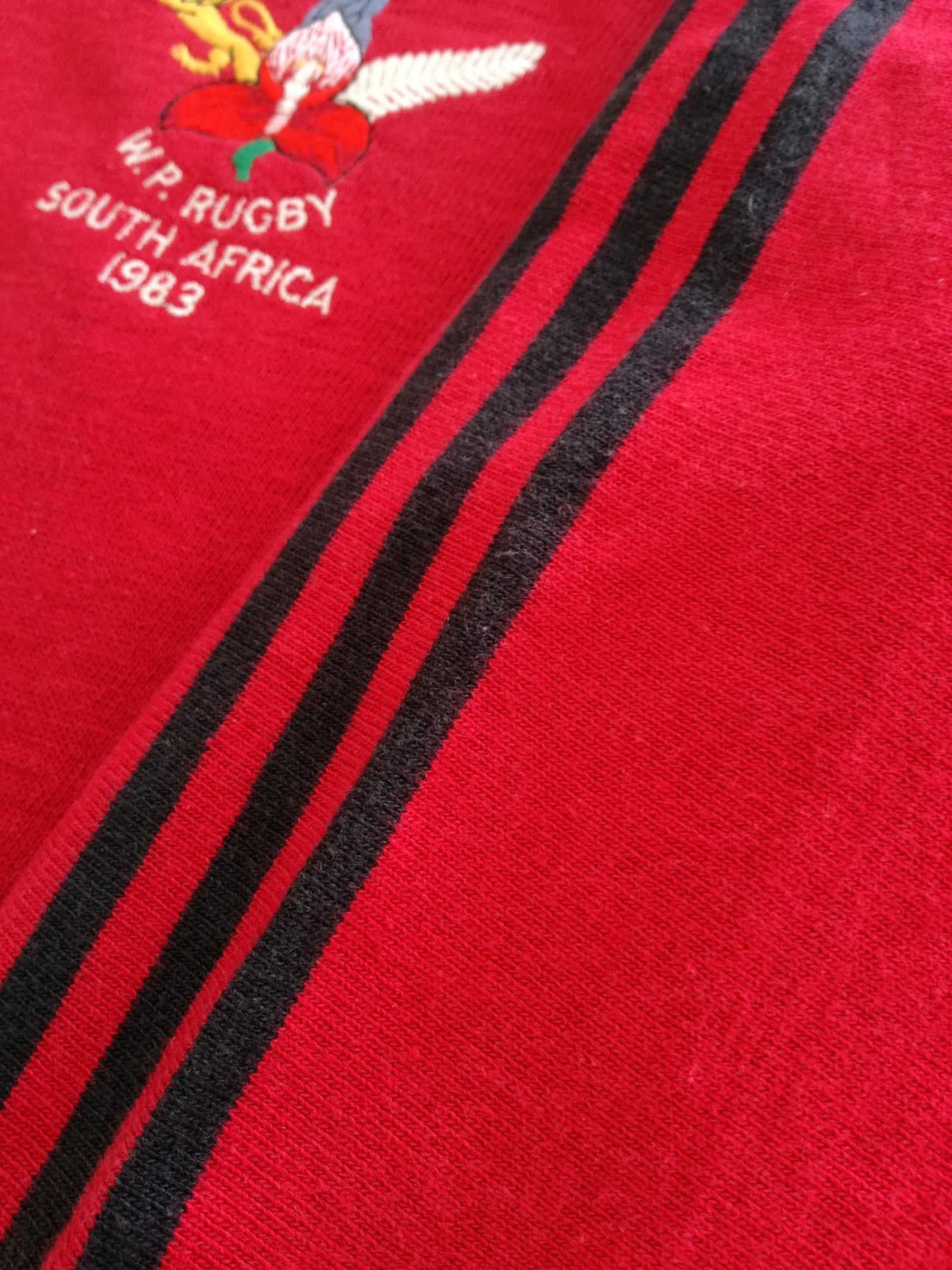 1983 Western Province President's Centenary Team vs Natal Match Worn Rugby Shirt #17 (Peter Wheeler) (XL)