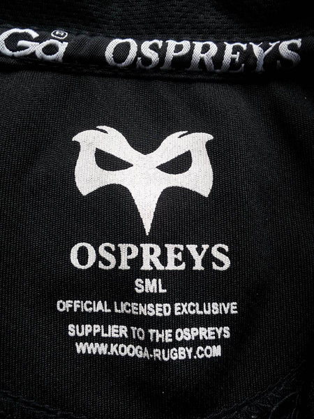 Maillot maison noir Ospreys Rugby Union 2009/2010 Kooga taille rare Maillot maison noir Ospreys Rugby Union 2009/2010 Kooga taille rare