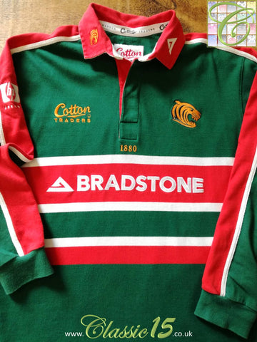 2002/03 Leicester Tigers Home Rugby Shirt. (XL)
