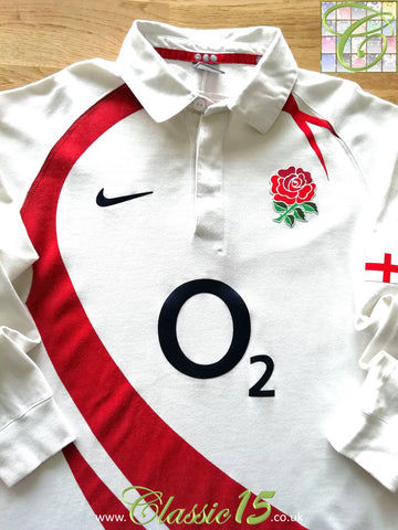 2007/08 England Home Long Sleeved Rugby Shirt