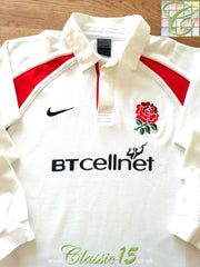 2001/02 England Home Long Sleeve Rugby Shirt